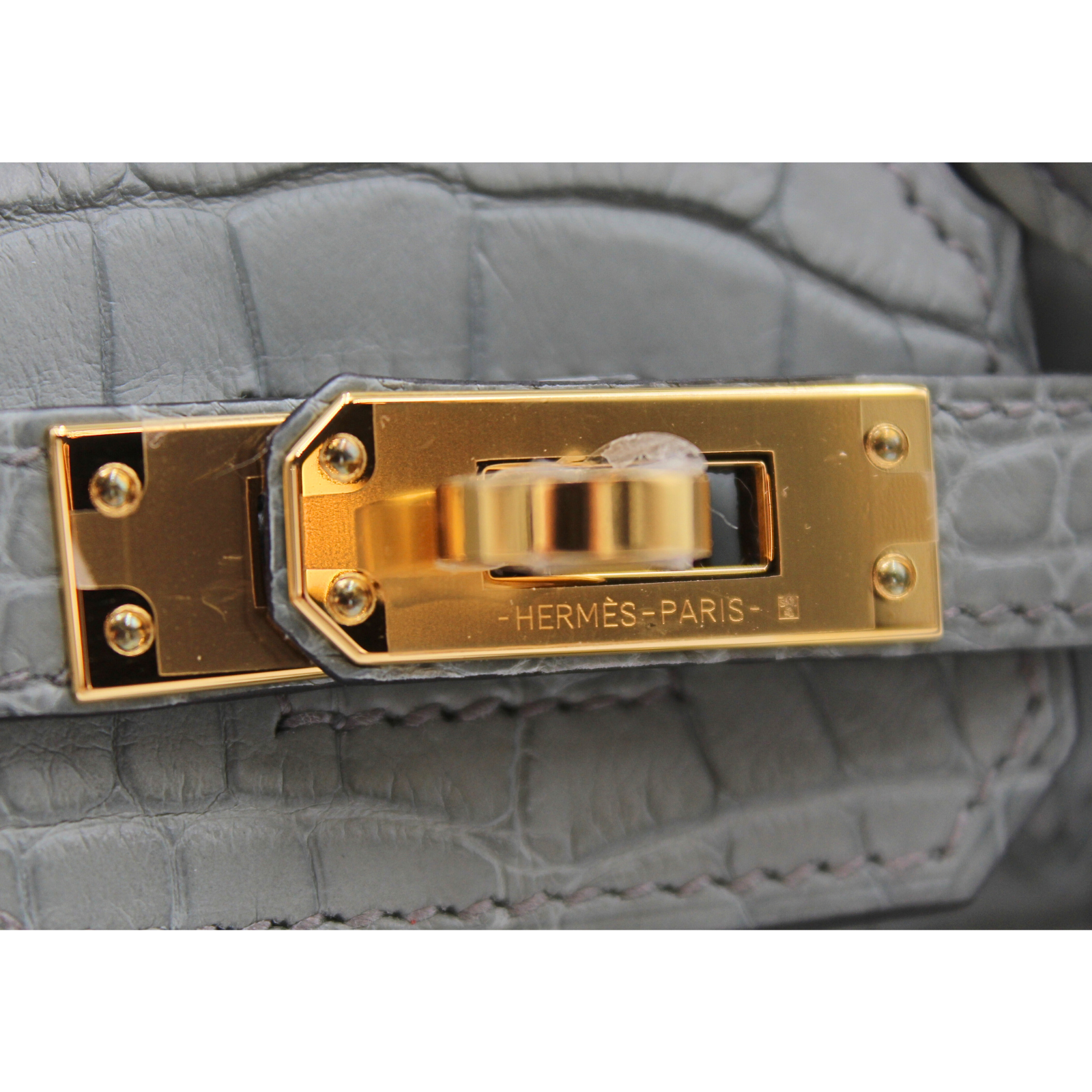 Birkin 25 Sellier Matte Alligator Gris Ciment