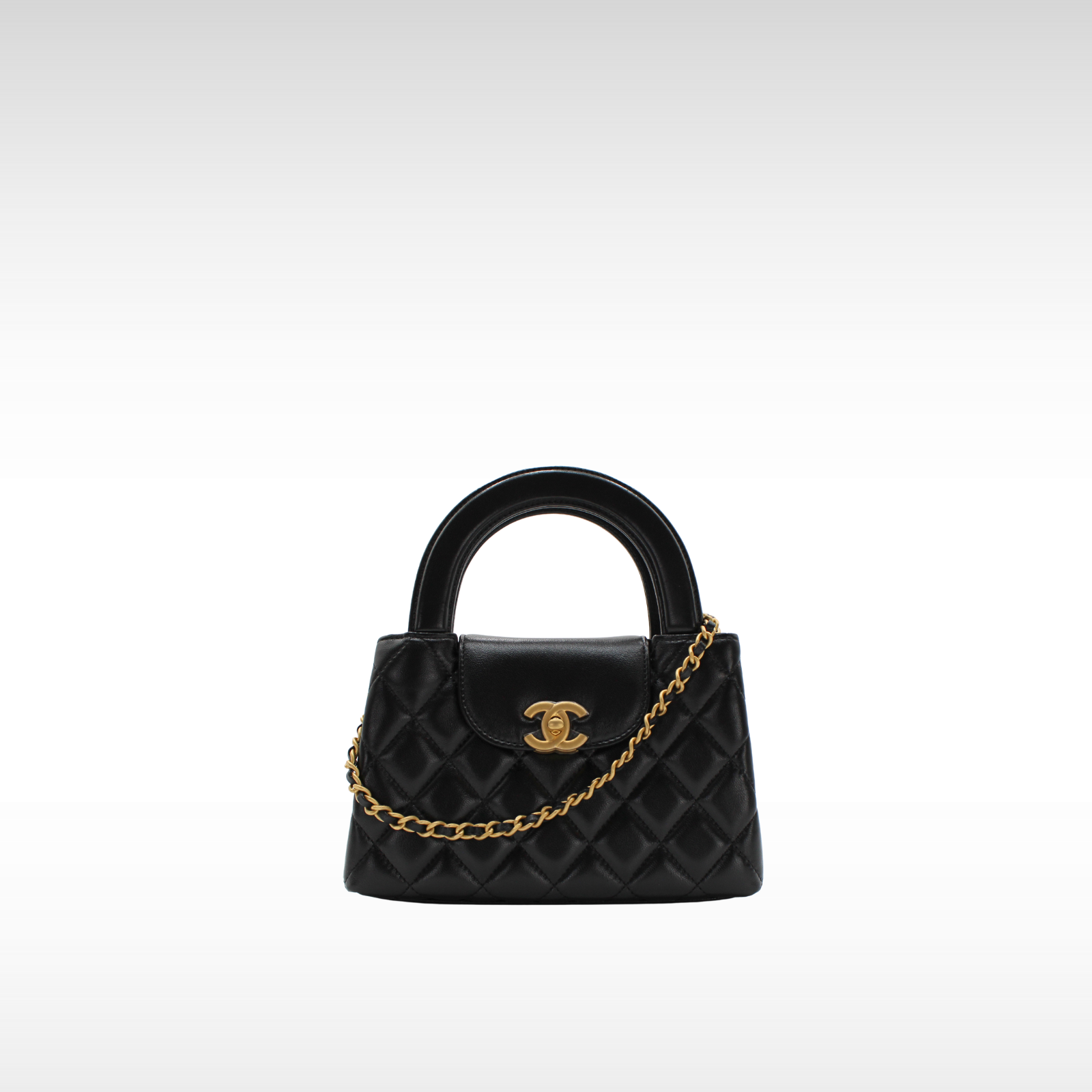Shopping Bag Mini Lamb Black Handbag