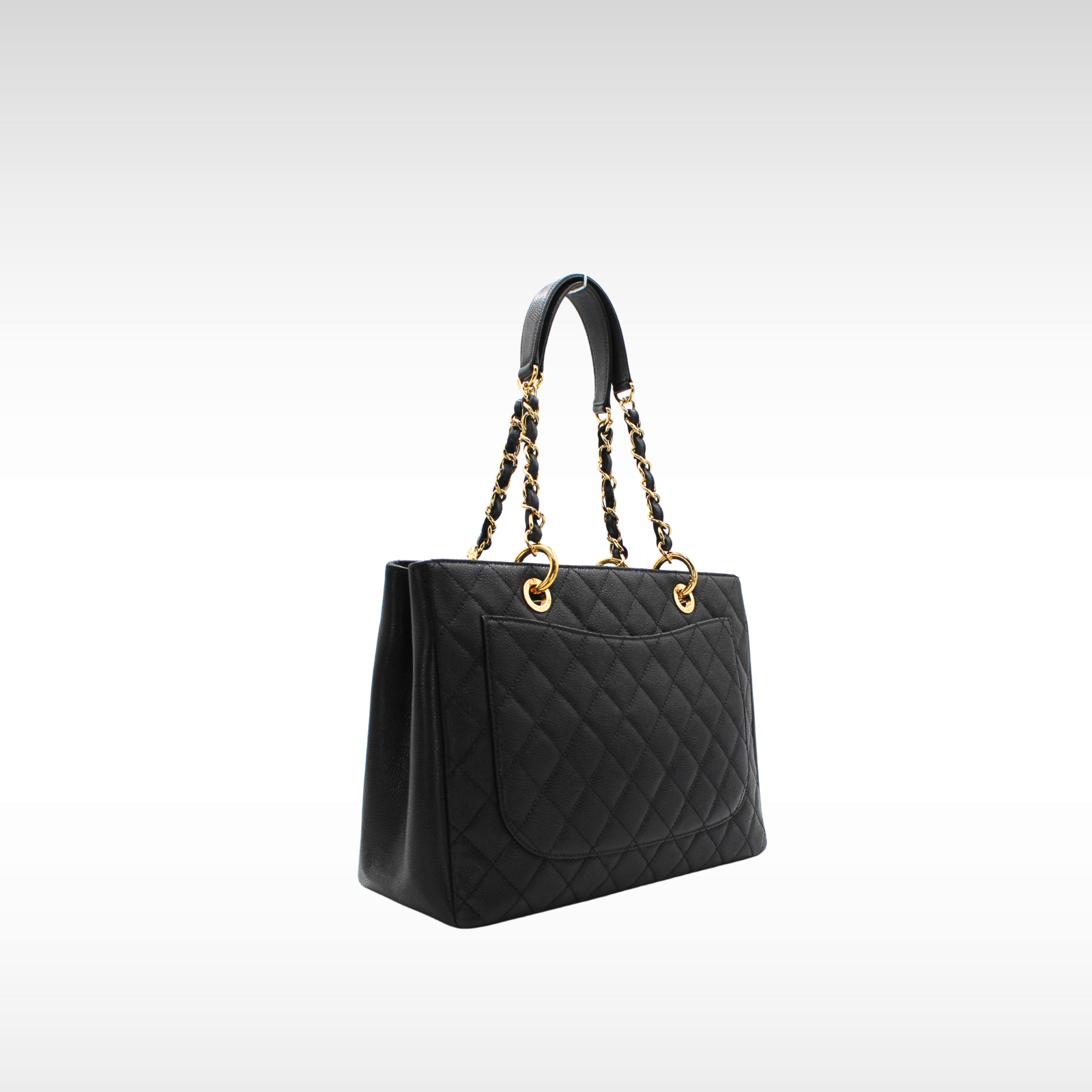 Grand Shopping Tote (GST) Caviar Black
