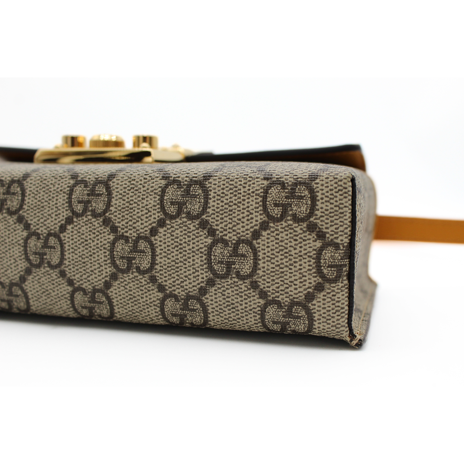 Padlock Mini GG-Supreme Coated Canvas Shoulder Bag