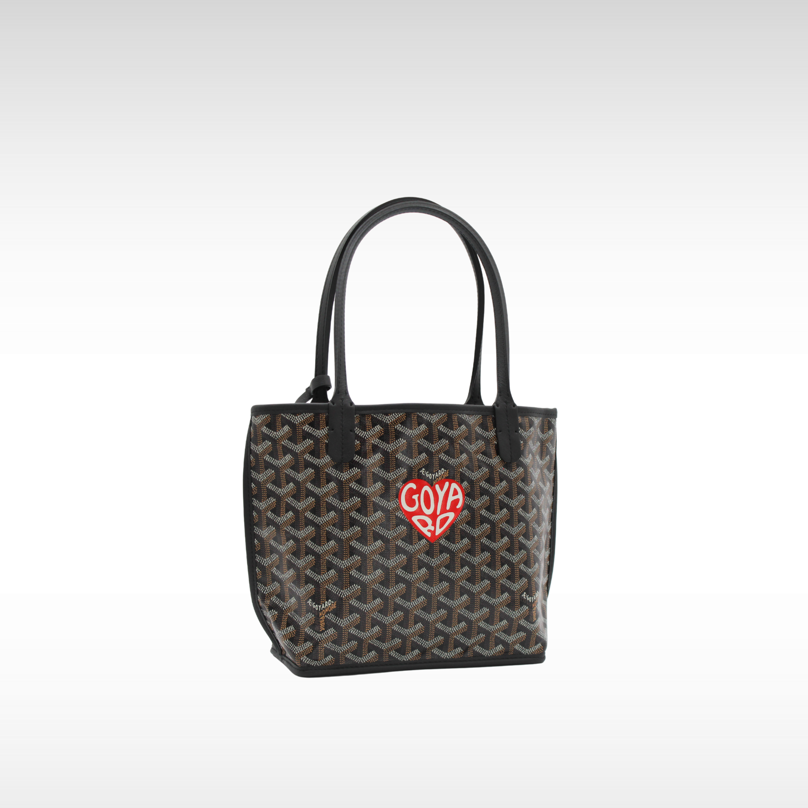 Anjou Mini Coeur Goyard Coated Canvas Tote Bag