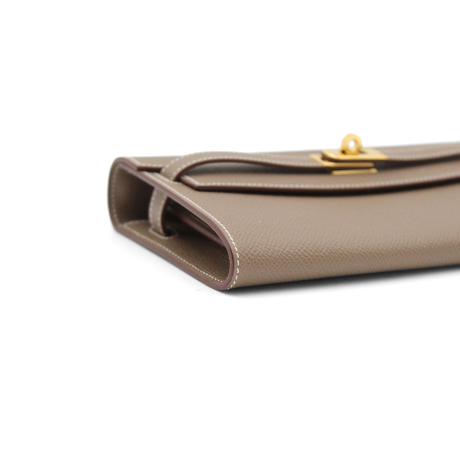 Kelly To Go Epsom Etoupe Wallet on Chain
