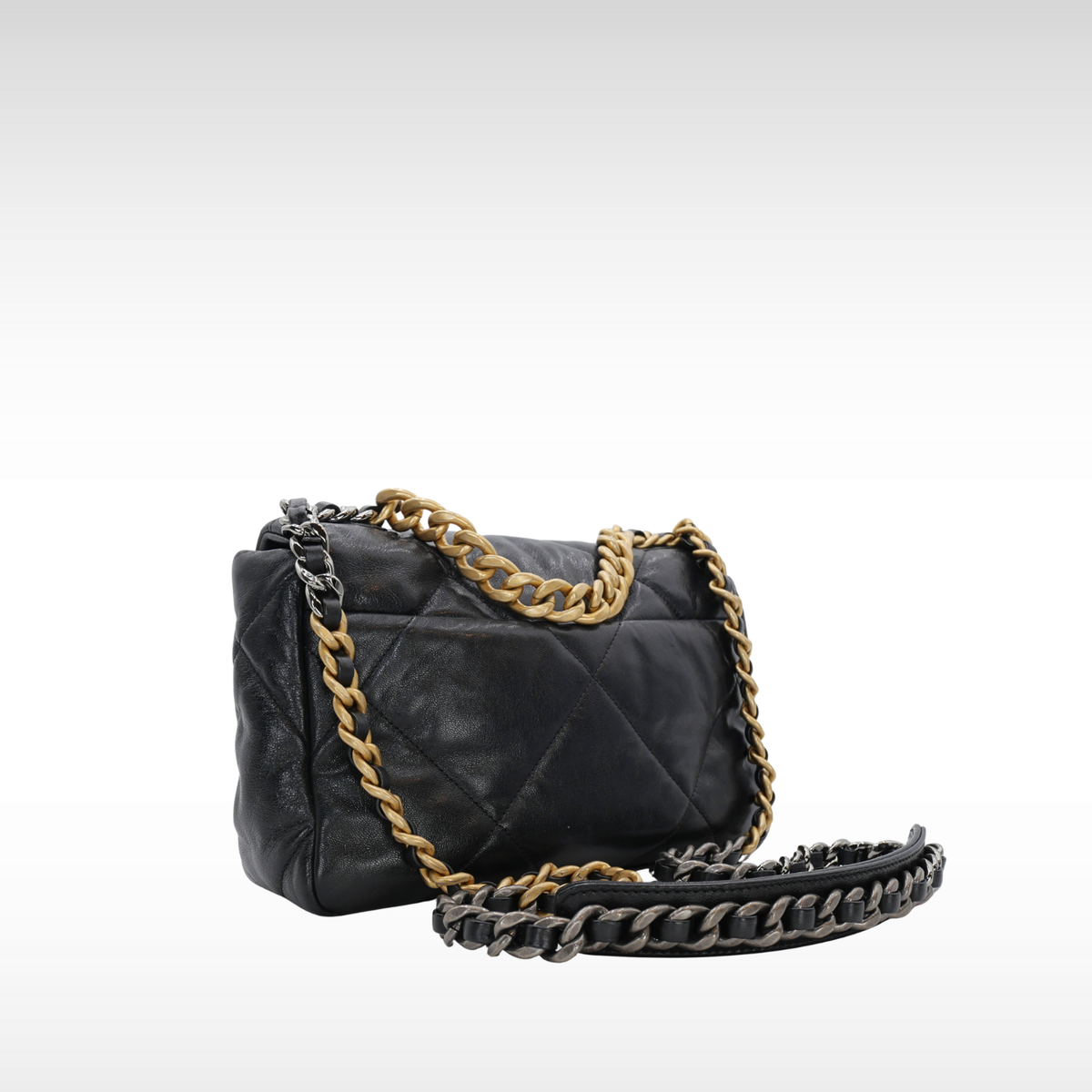 Chanel 19 Goat Black Shoulder Bag