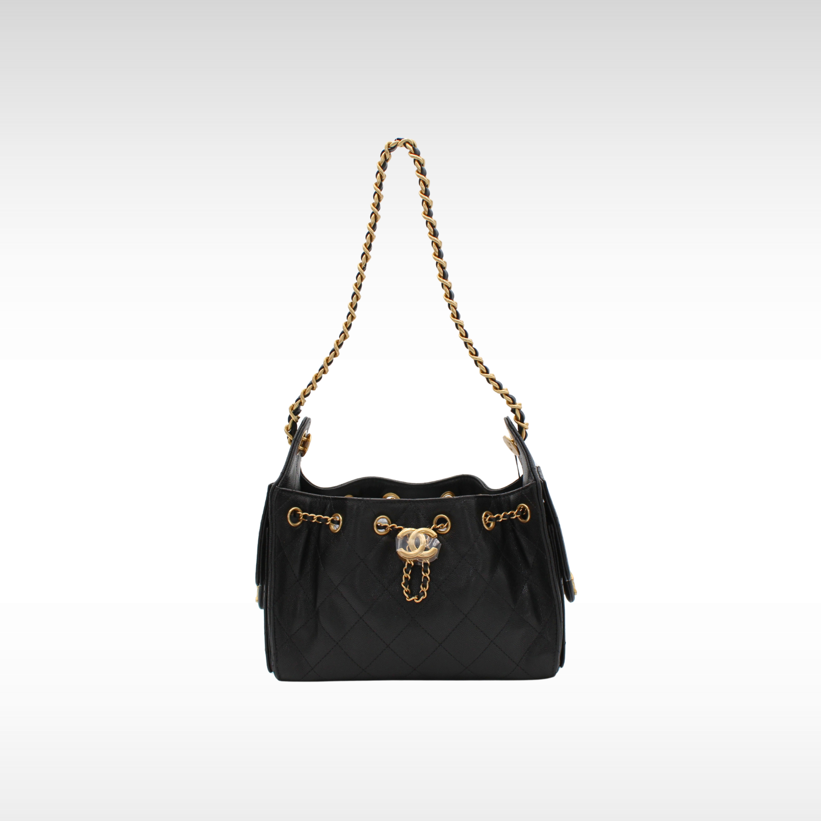 Chanel 25 Mini Caviar Black Shoulder Bag