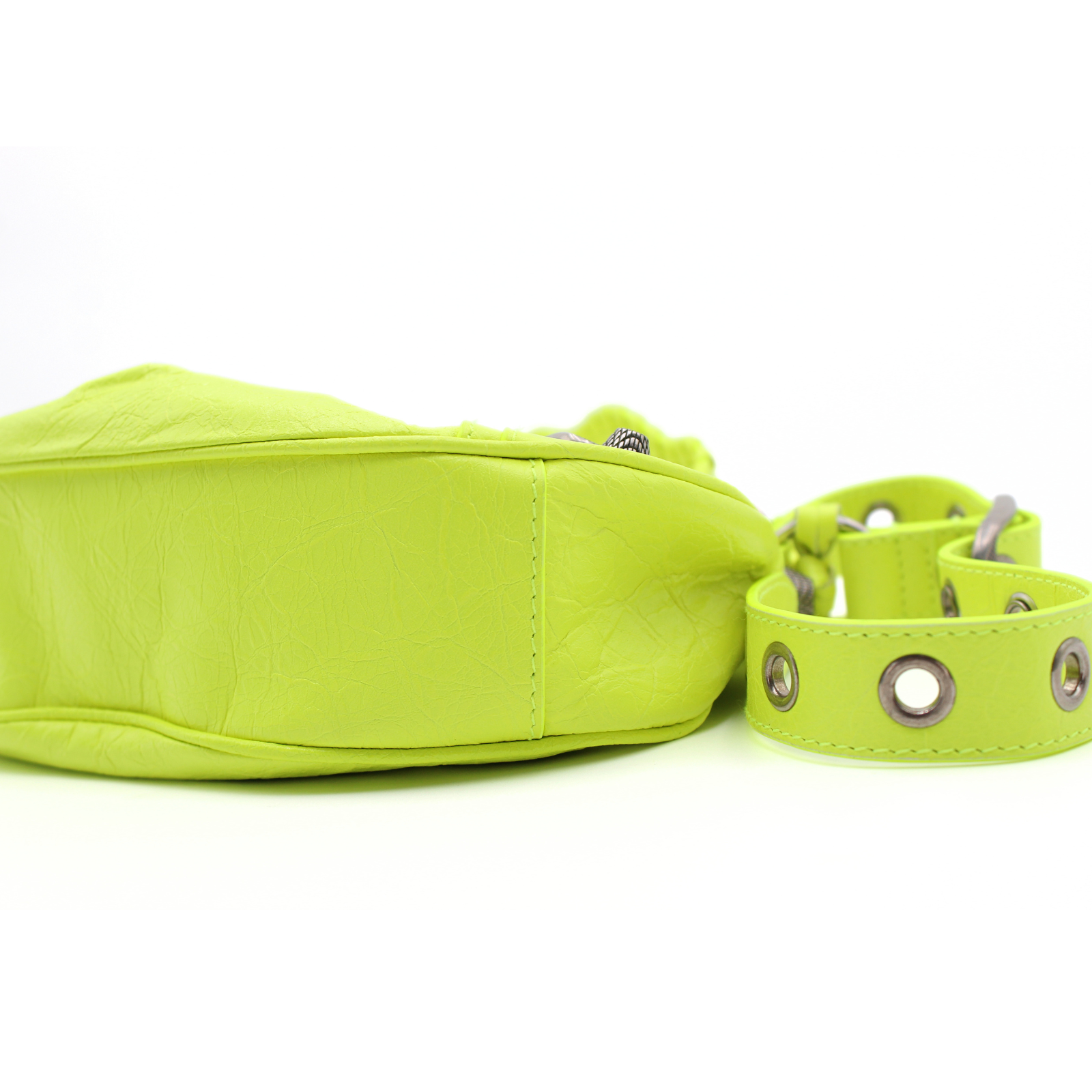 Le Cagole XS Lamb Yellow Shoulder Bag