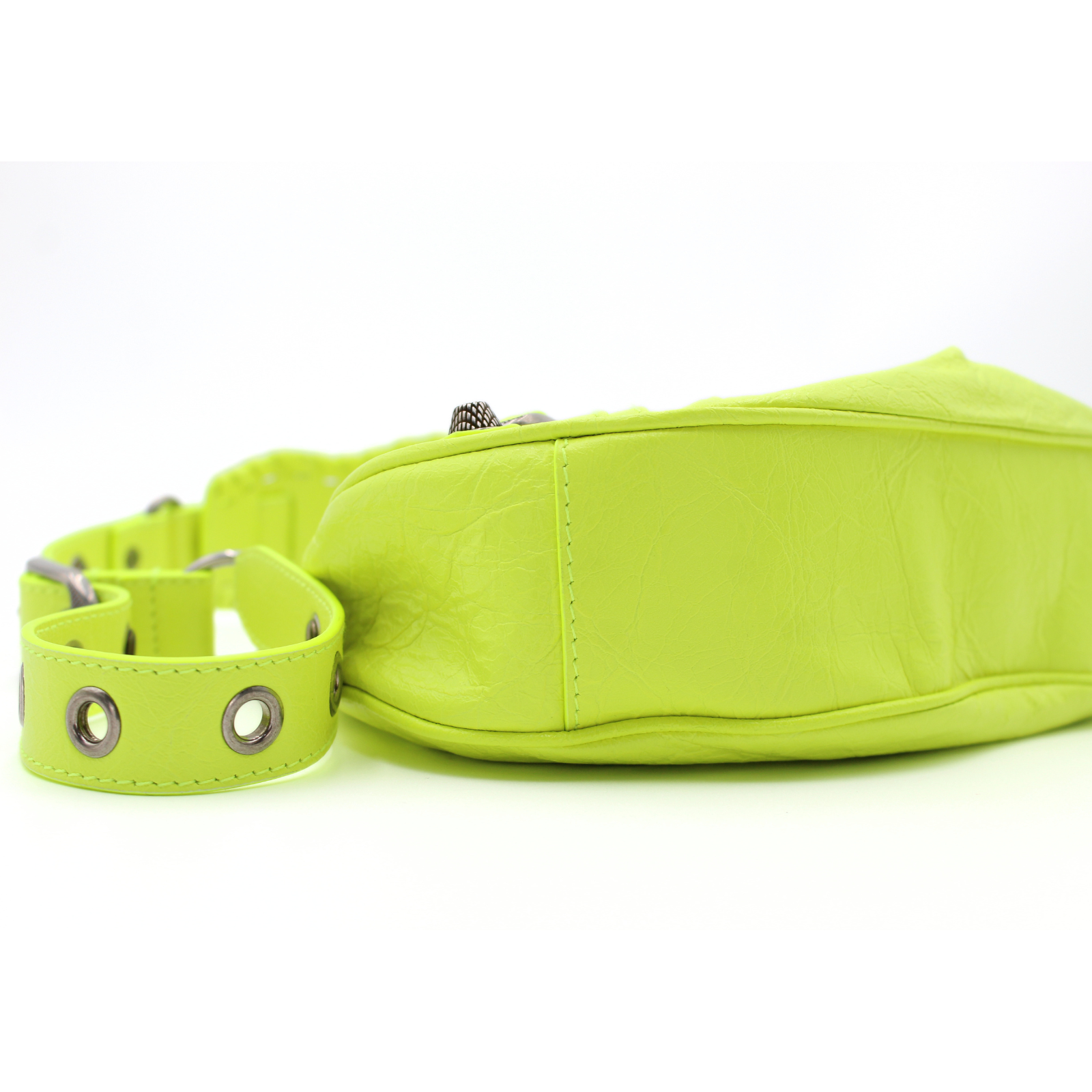 Le Cagole XS Lamb Yellow Shoulder Bag