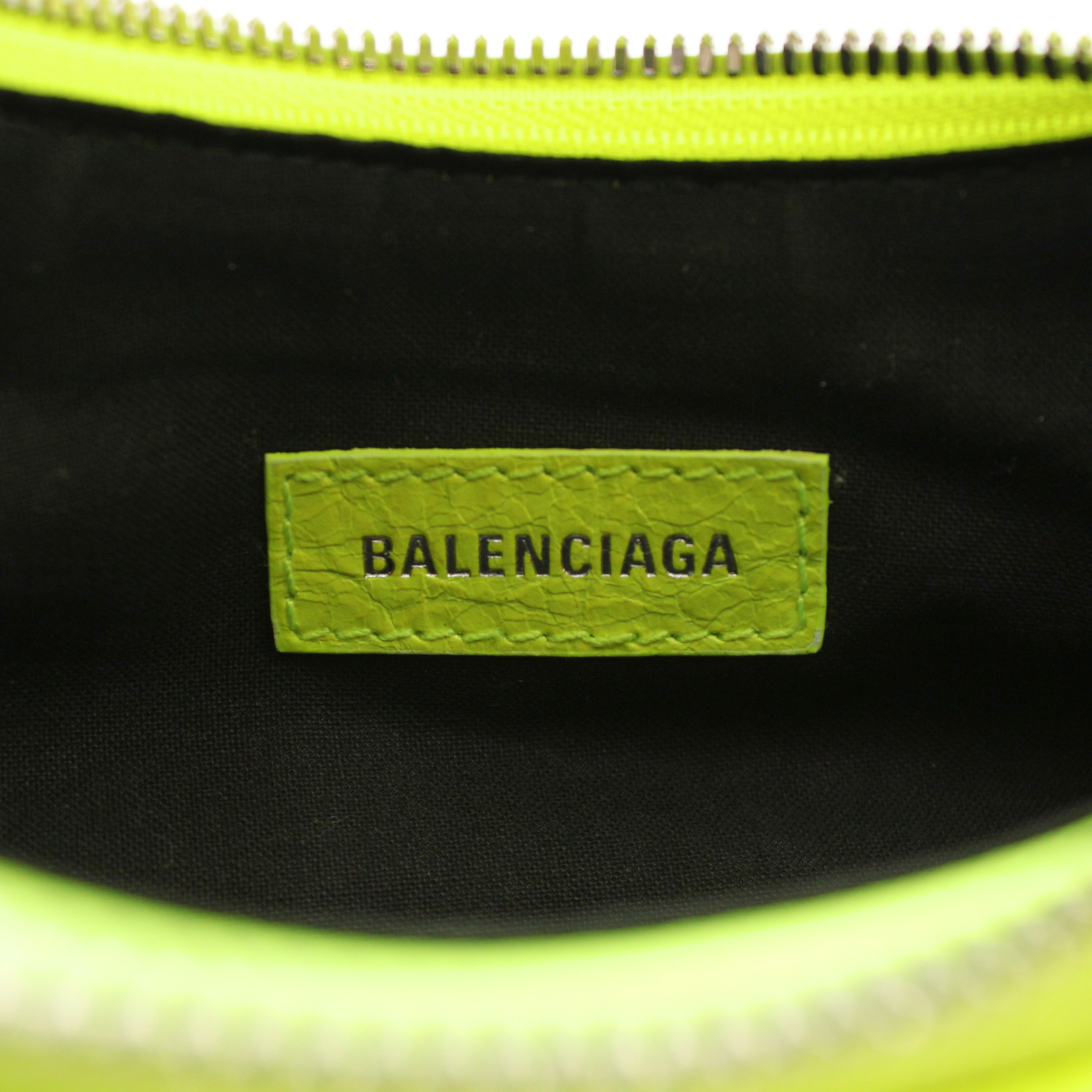 Le Cagole XS Lamb Yellow Shoulder Bag