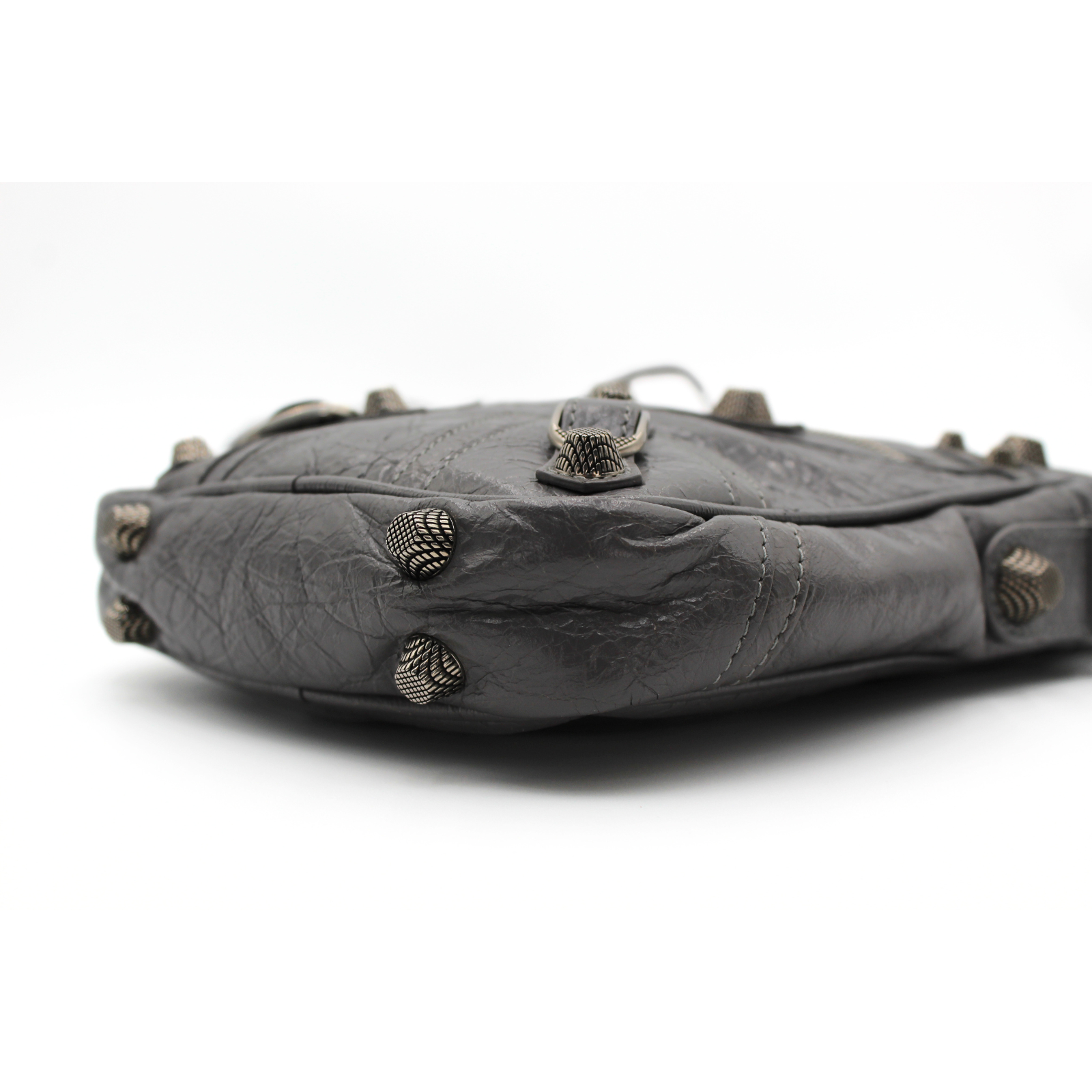Le Cagole Lamb Gray Crossbody Bag