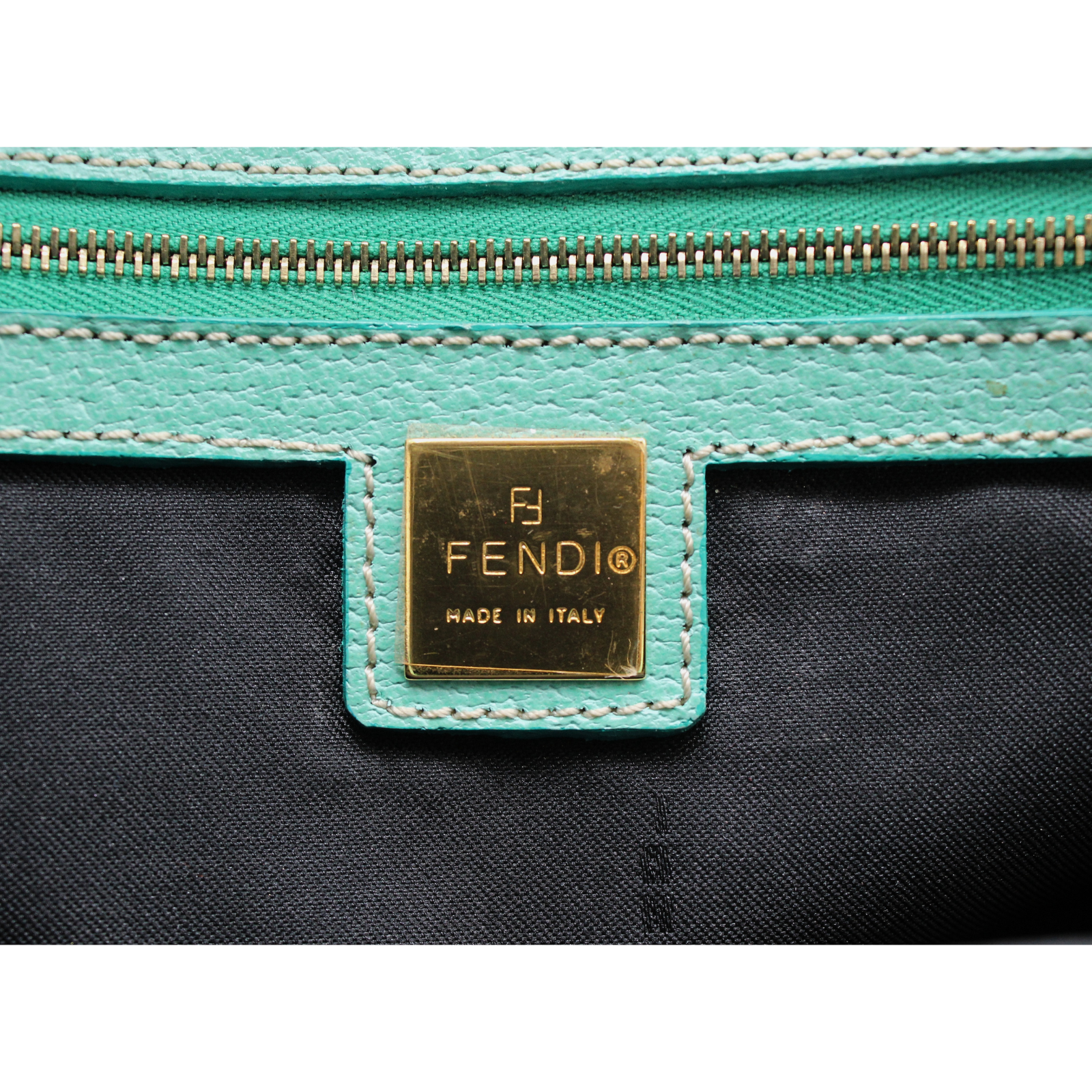Calf Blue Handbag