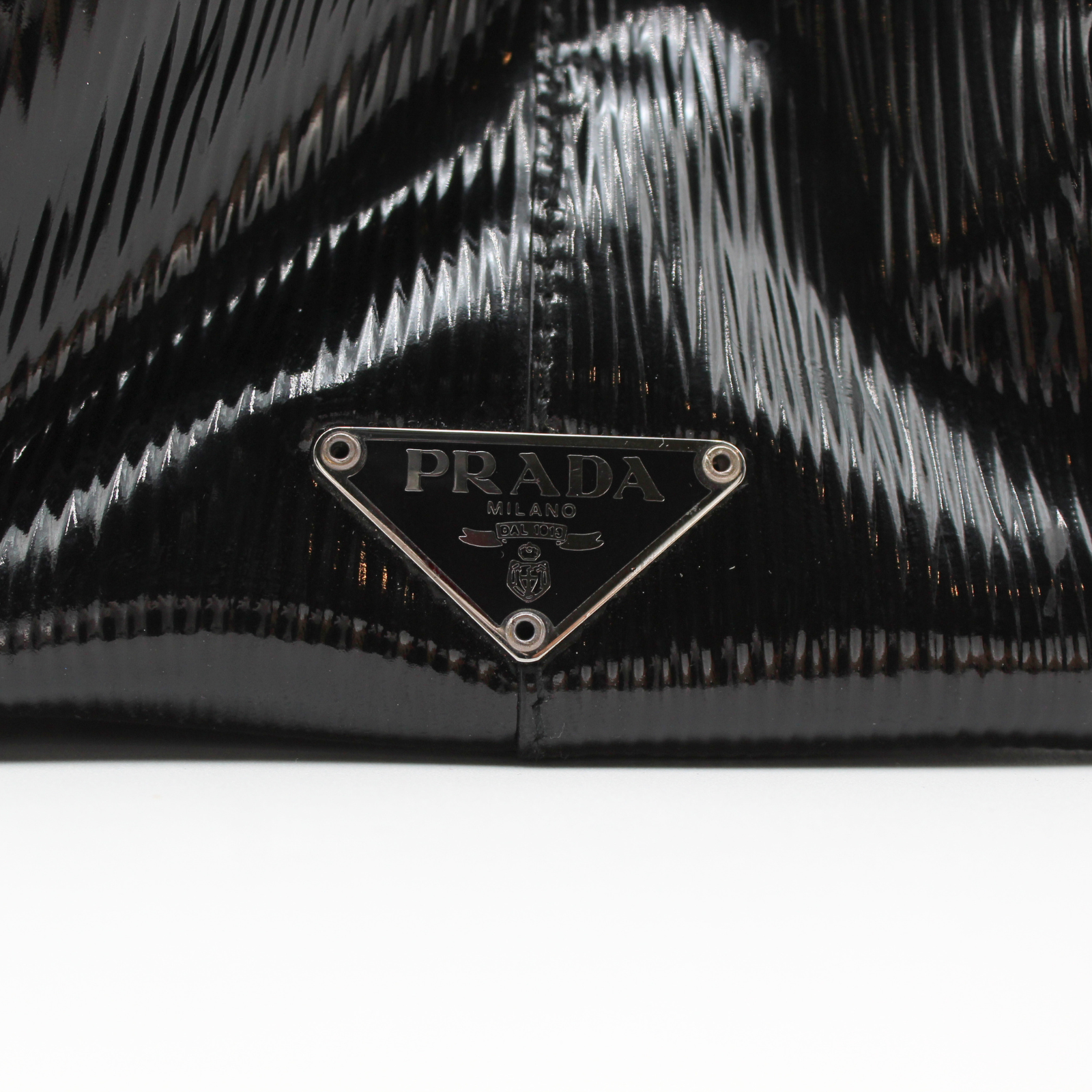 Enamel Black Shoulder Bag