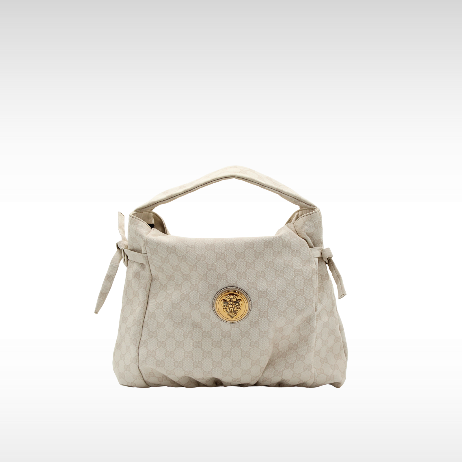 Hysteria Crest Canvas White Shoulder Bag