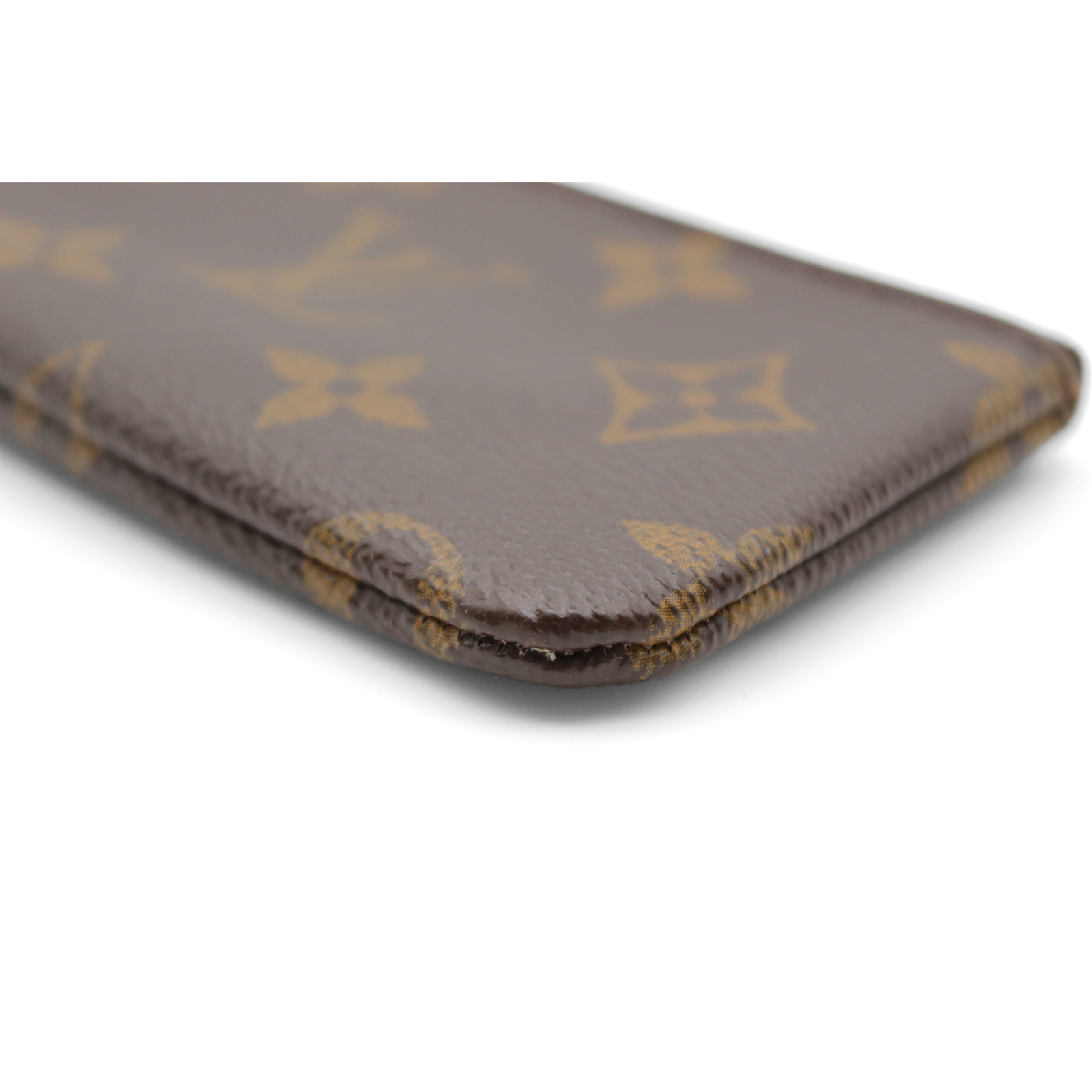 Key Pouch Coated Canvas Marron Coin Case