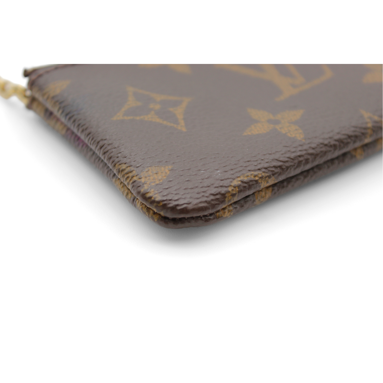 Key Pouch Coated Canvas Marron Coin Case