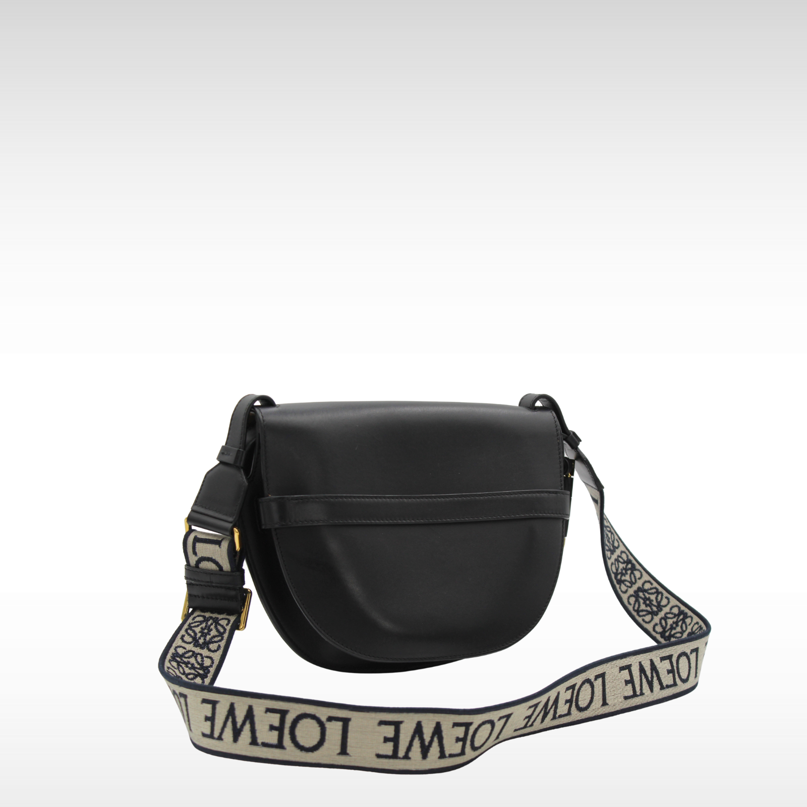Gate Dual Small Calf Black Crossbody Bag