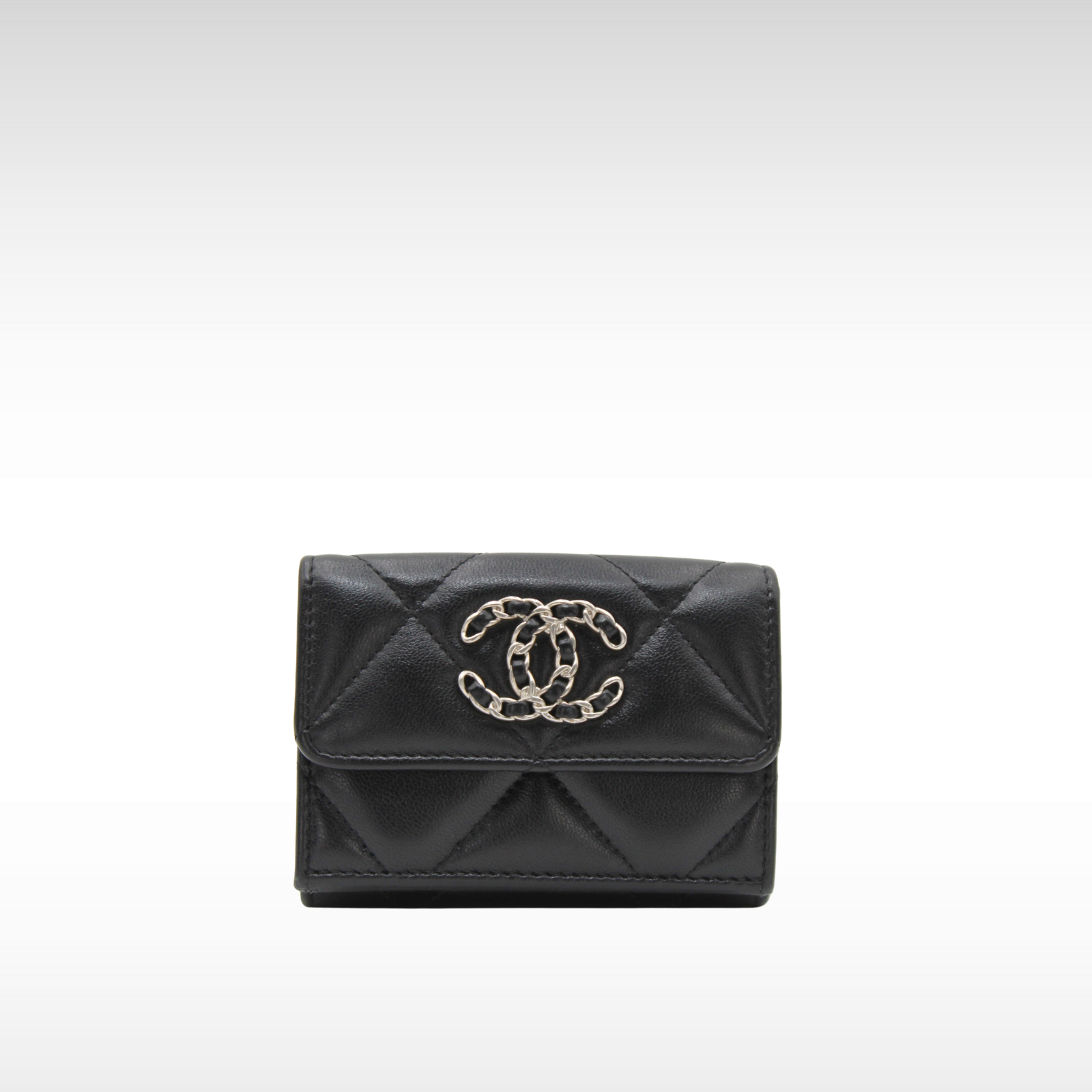 Chanel 19 Lamb Black Wallet