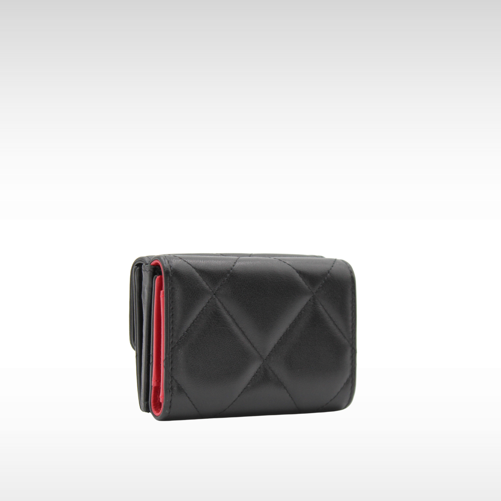 Chanel 19 Lamb Black Wallet