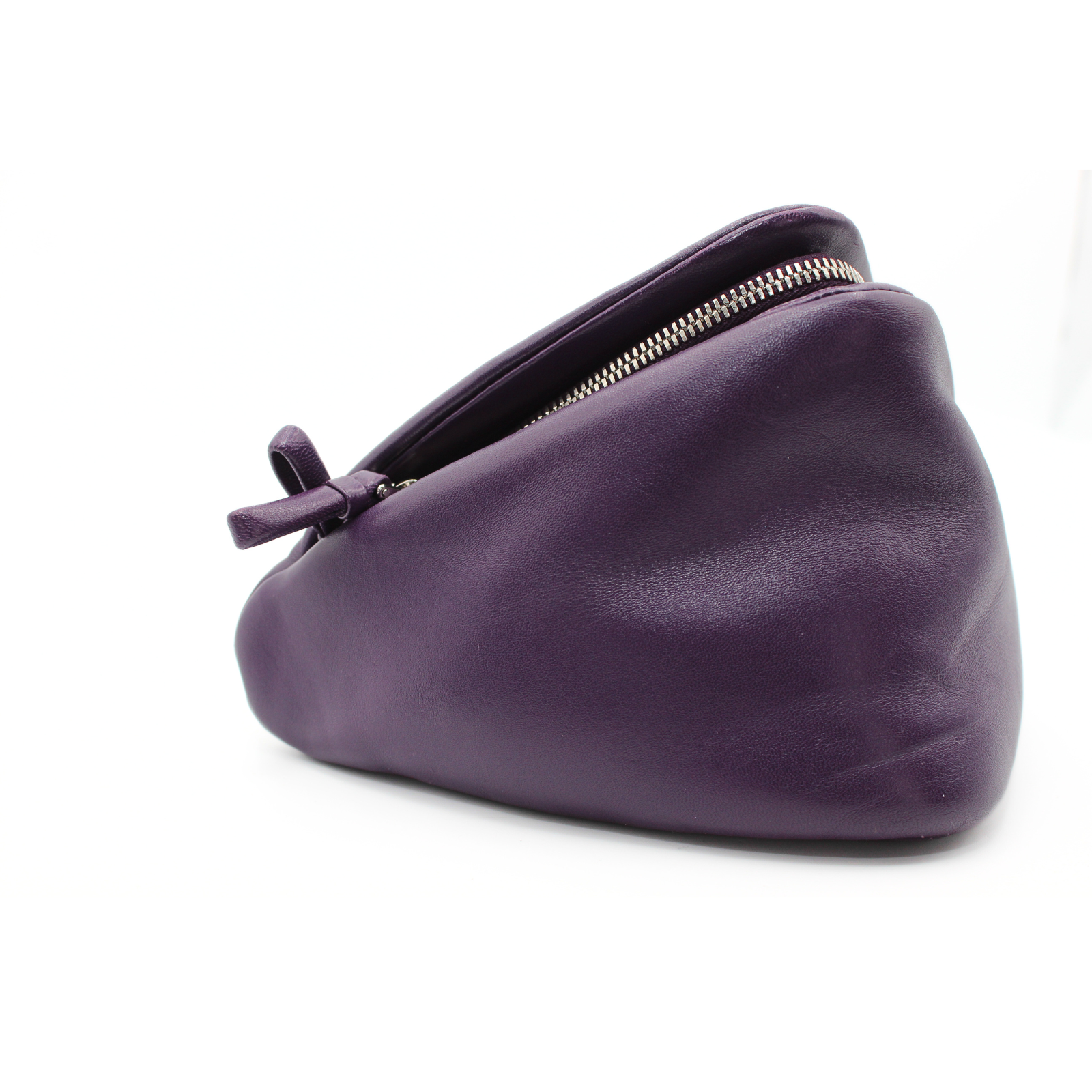 Triangle Calf Purple Handbag
