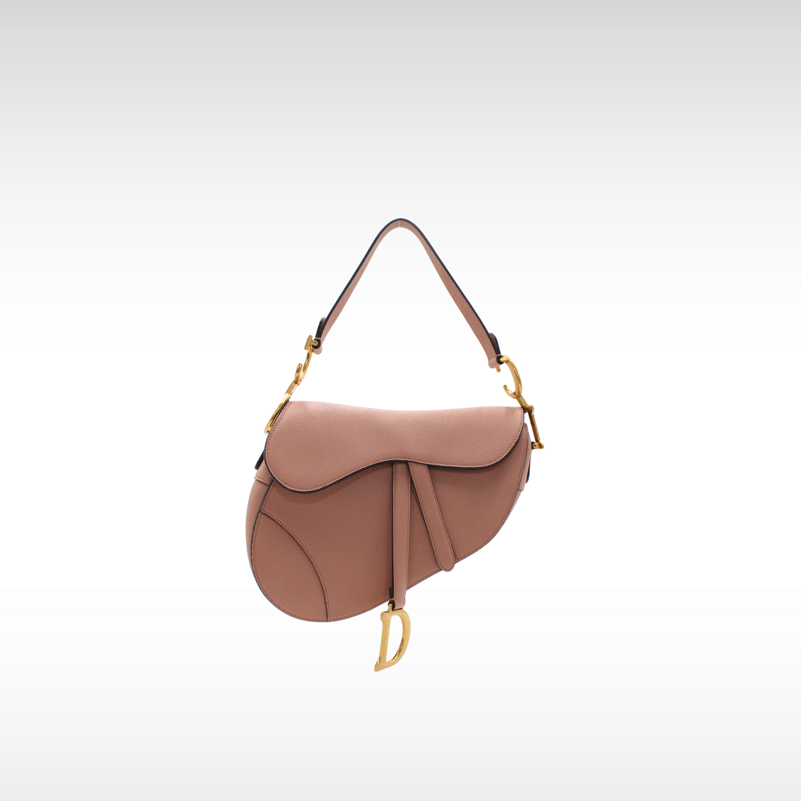 Saddle Calf Pink Shoulder Bag