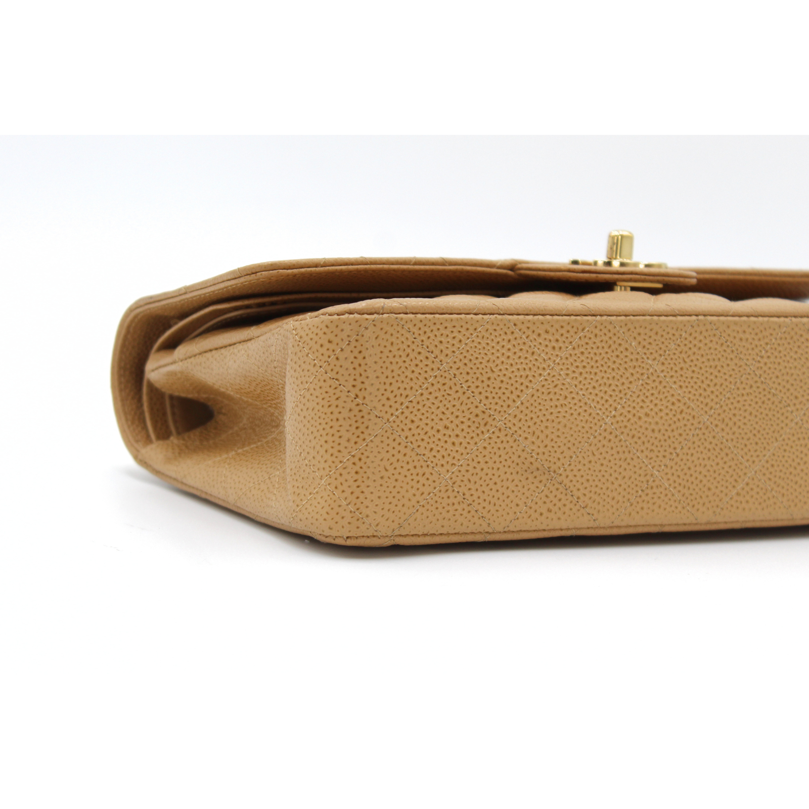 Classic Caviar Beige Shoulder Bag