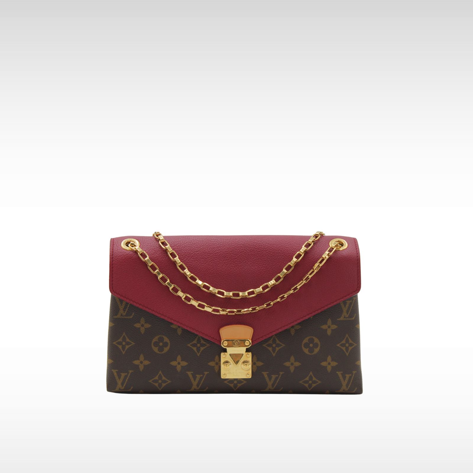 Pallas Chain Monogram Marron + Aurore Shoulder Bag
