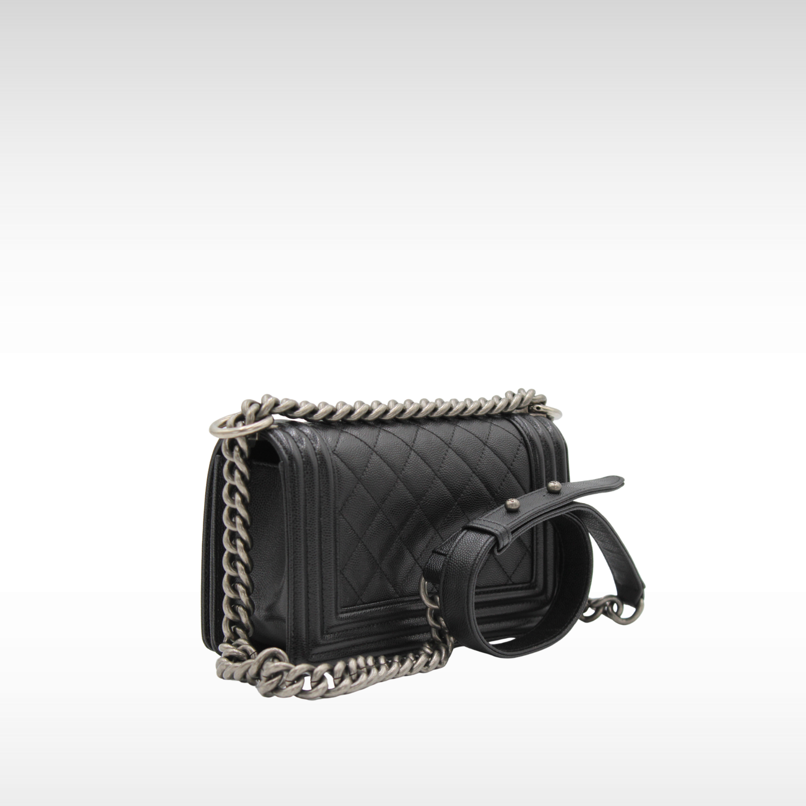 Boy Chanel Caviar Black Shoulder Bag
