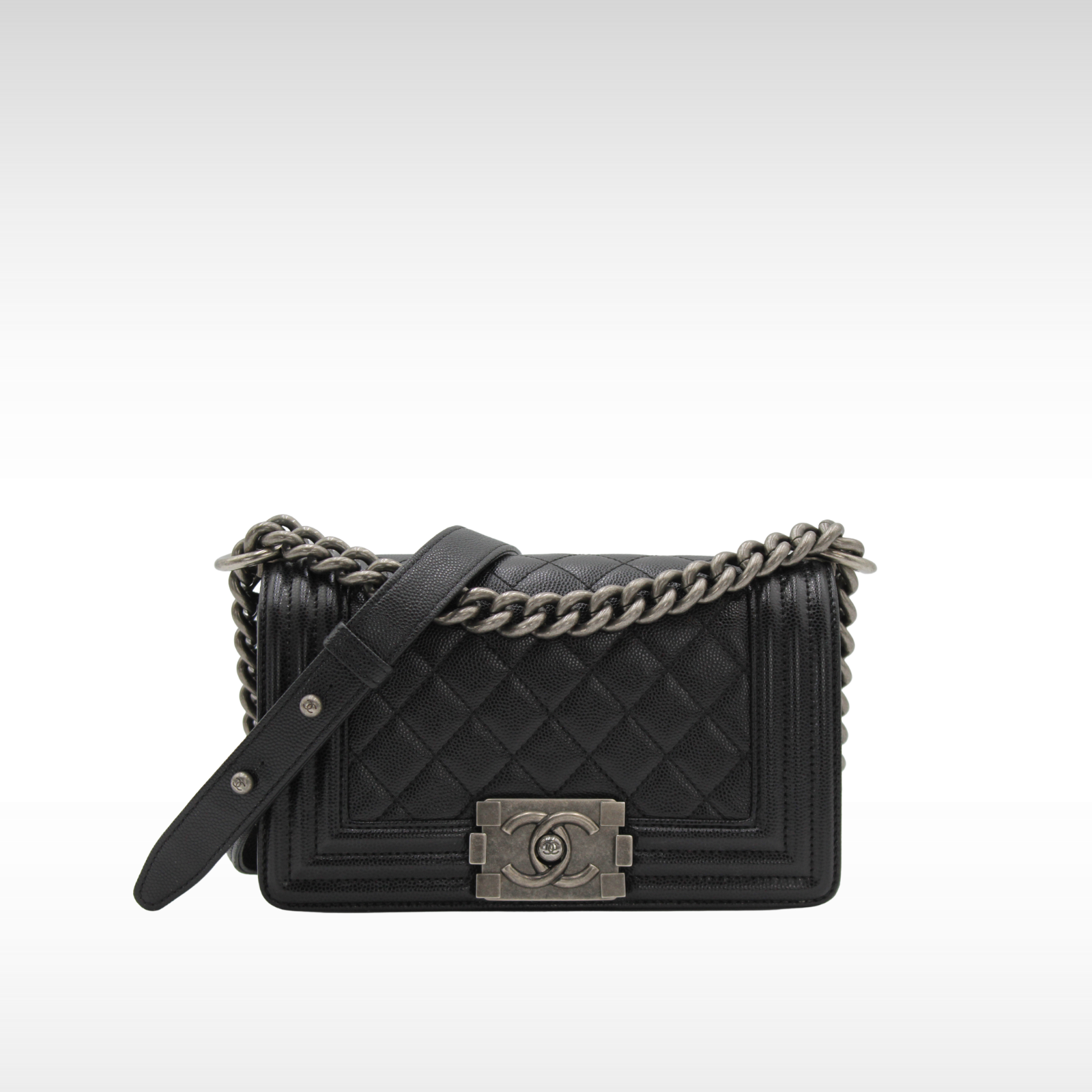 Boy Chanel Caviar Black Shoulder Bag