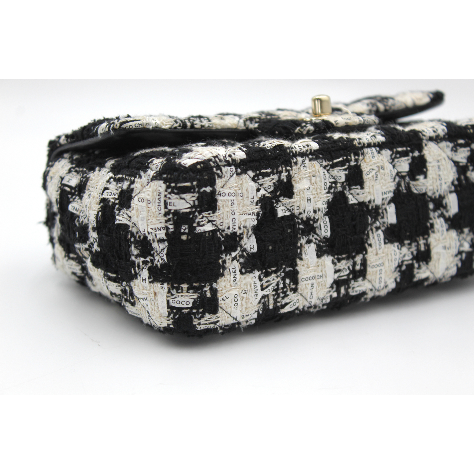 Classic Mini Tweed Black + White Crossbody Bag
