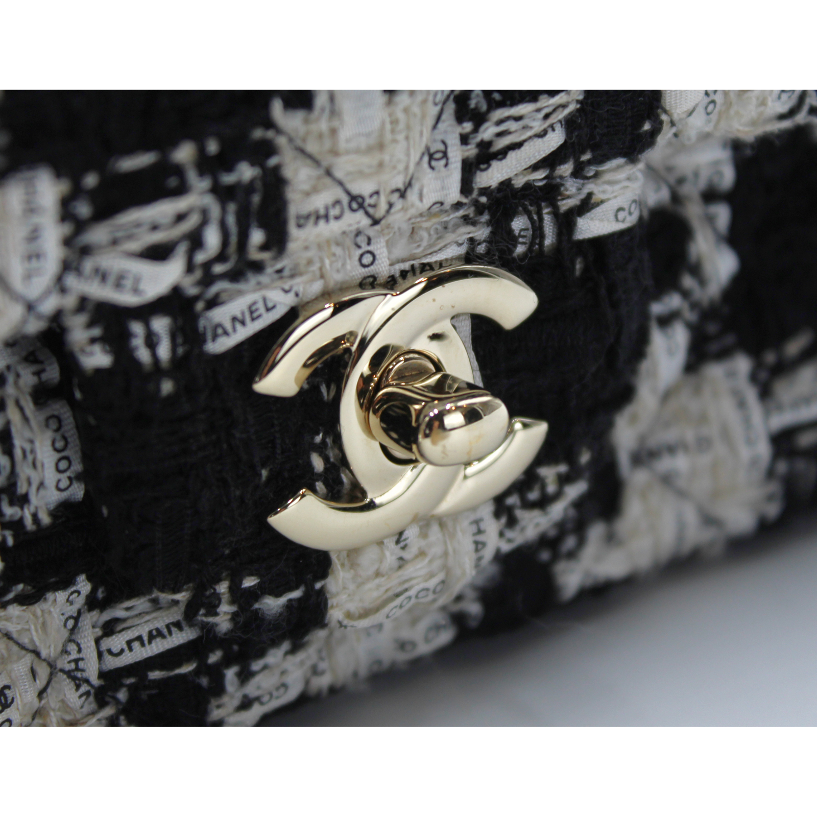 Classic Mini Tweed Black + White Crossbody Bag