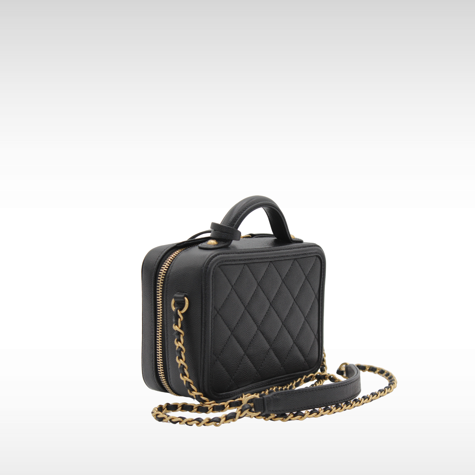 CC Filigree Small Caviar Black Vanity Bag