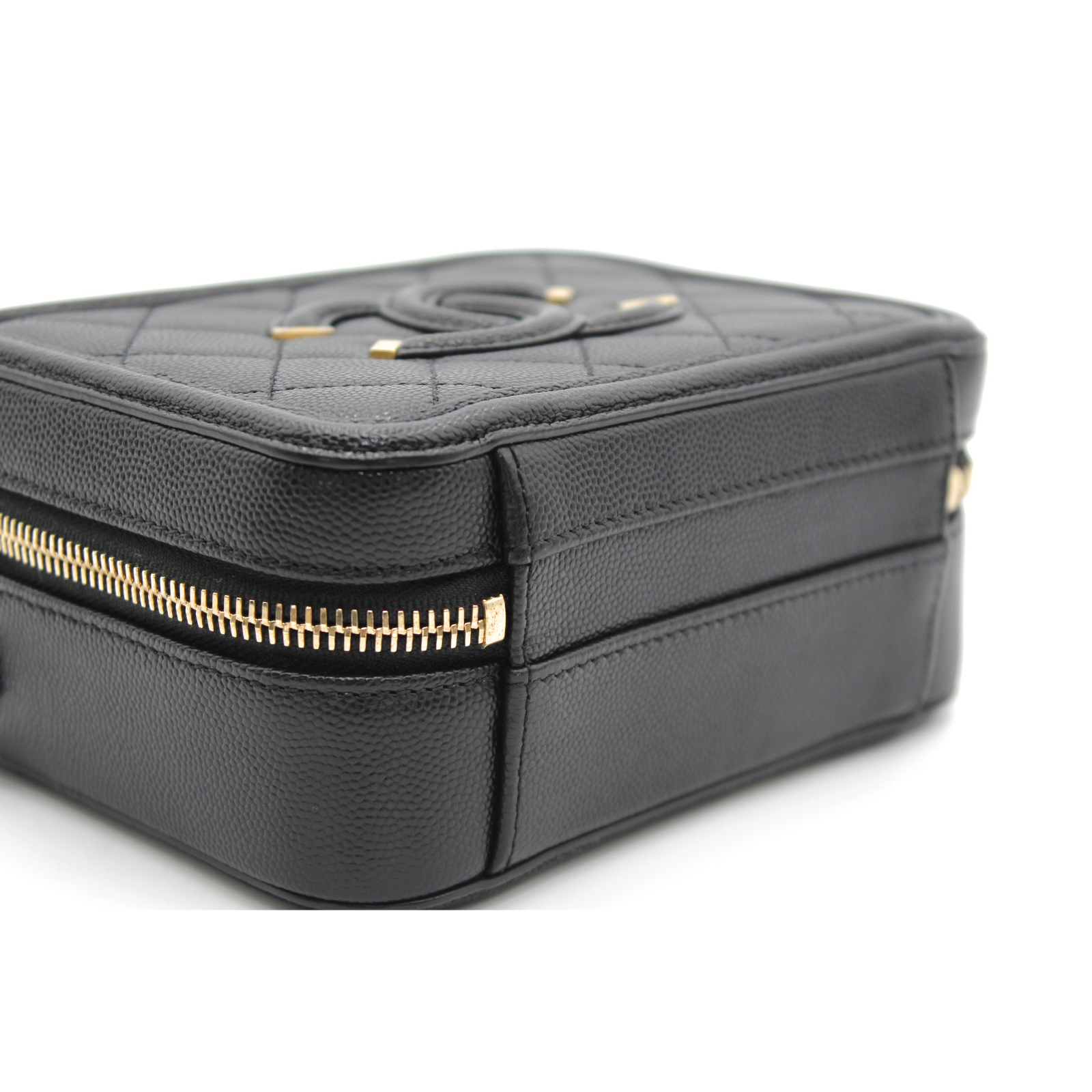 CC Filigree Small Caviar Black Vanity Bag