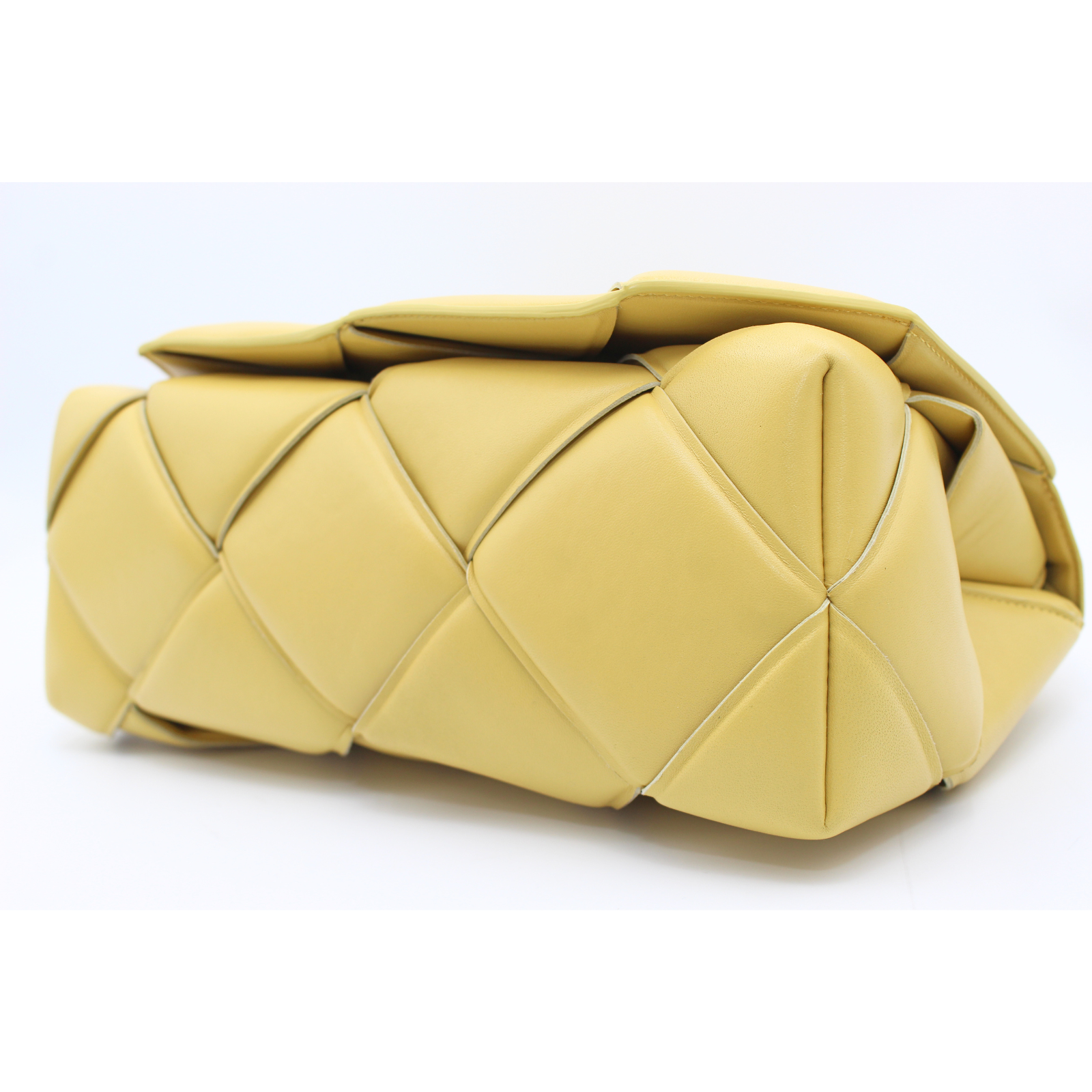 Padded Top Handle Intrecciato Lamb Handbag