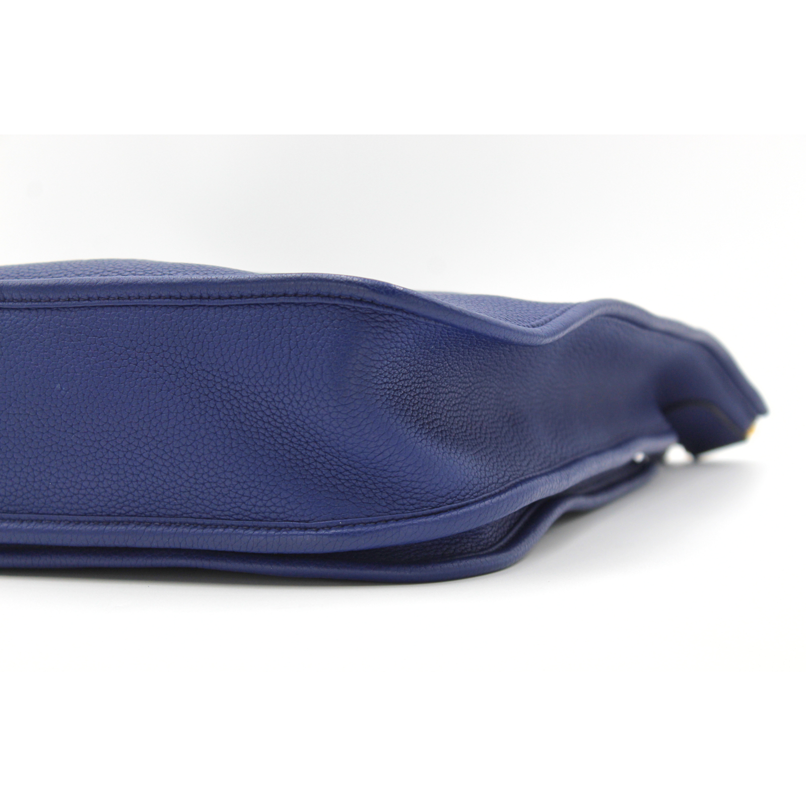Evelyne 3 PM Taurillon Maurice Blue Encre Crossbody Bag