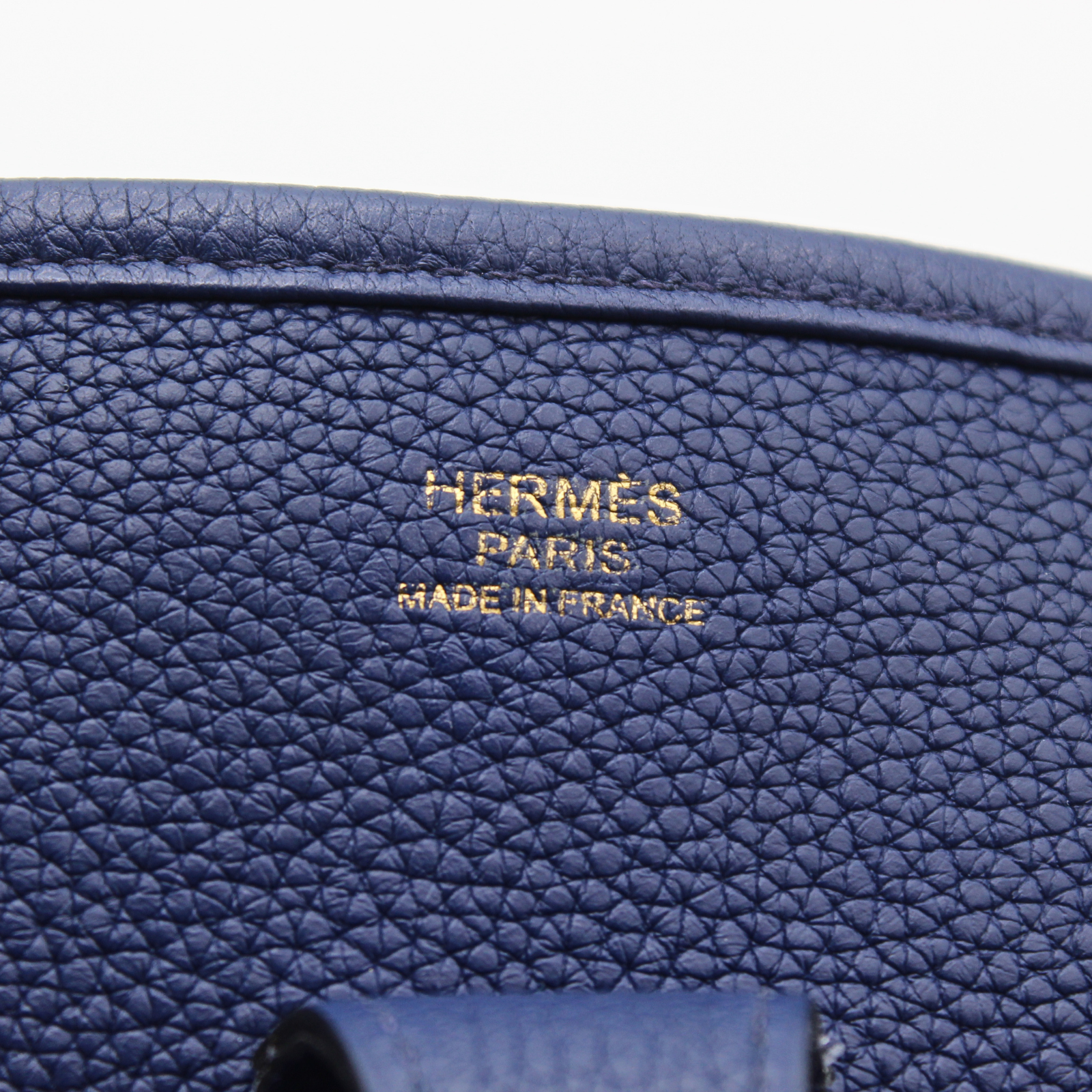 Evelyne 3 PM Taurillon Maurice Blue Encre Crossbody Bag