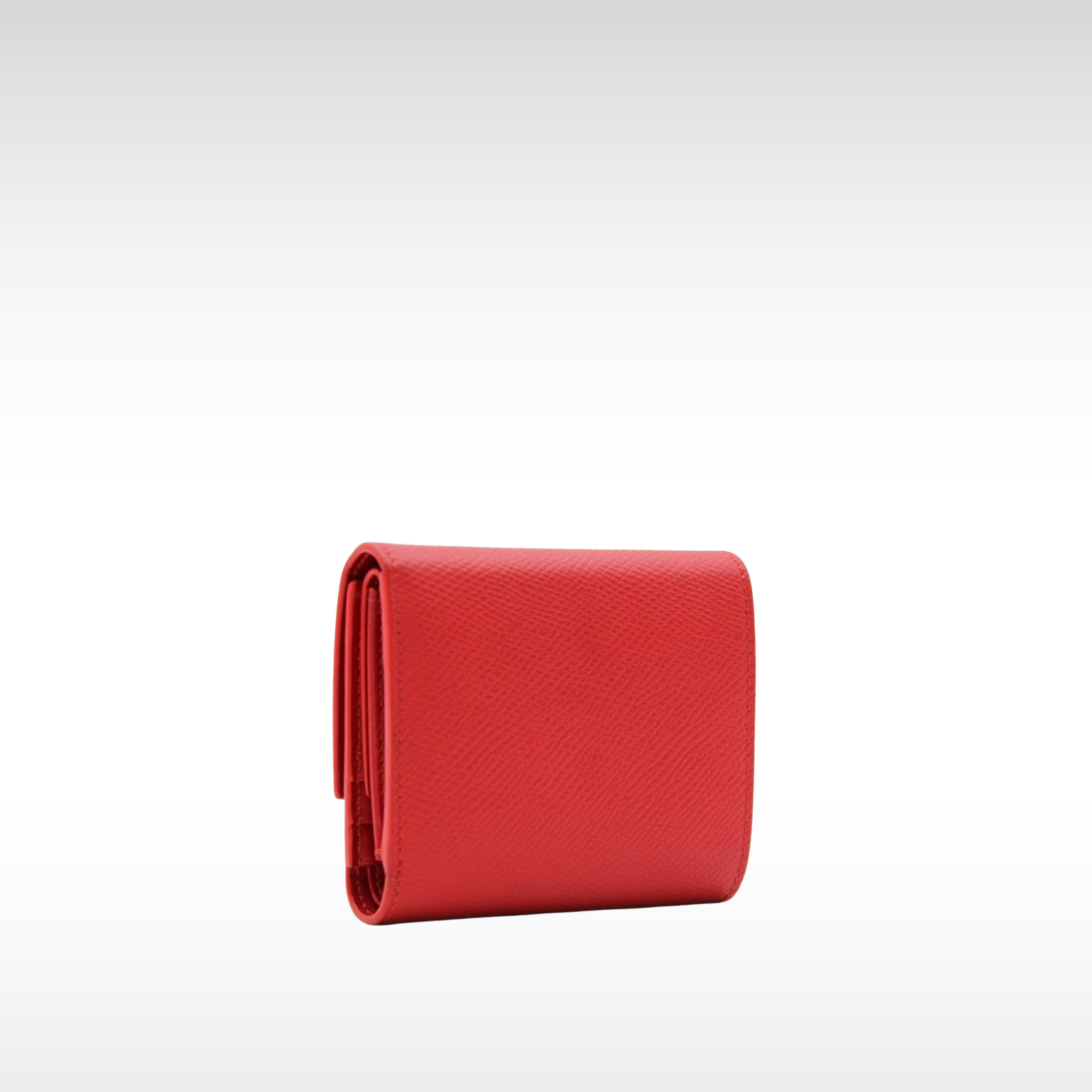 Trifold Calf Red Wallet
