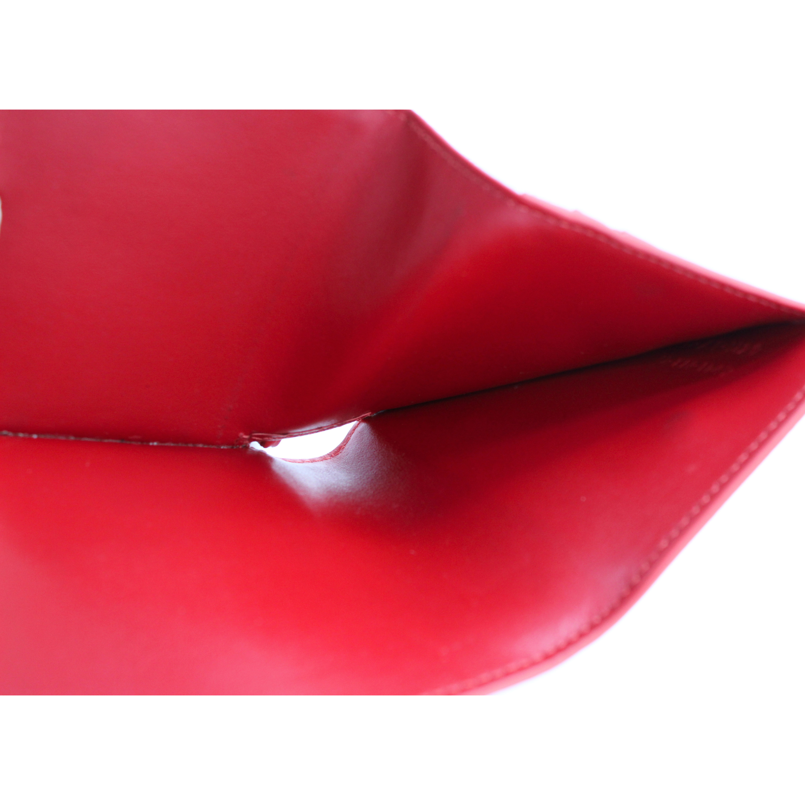 Trifold Calf Red Wallet