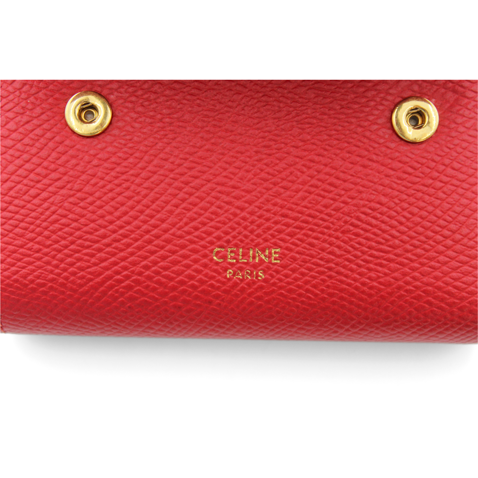 Trifold Calf Red Wallet