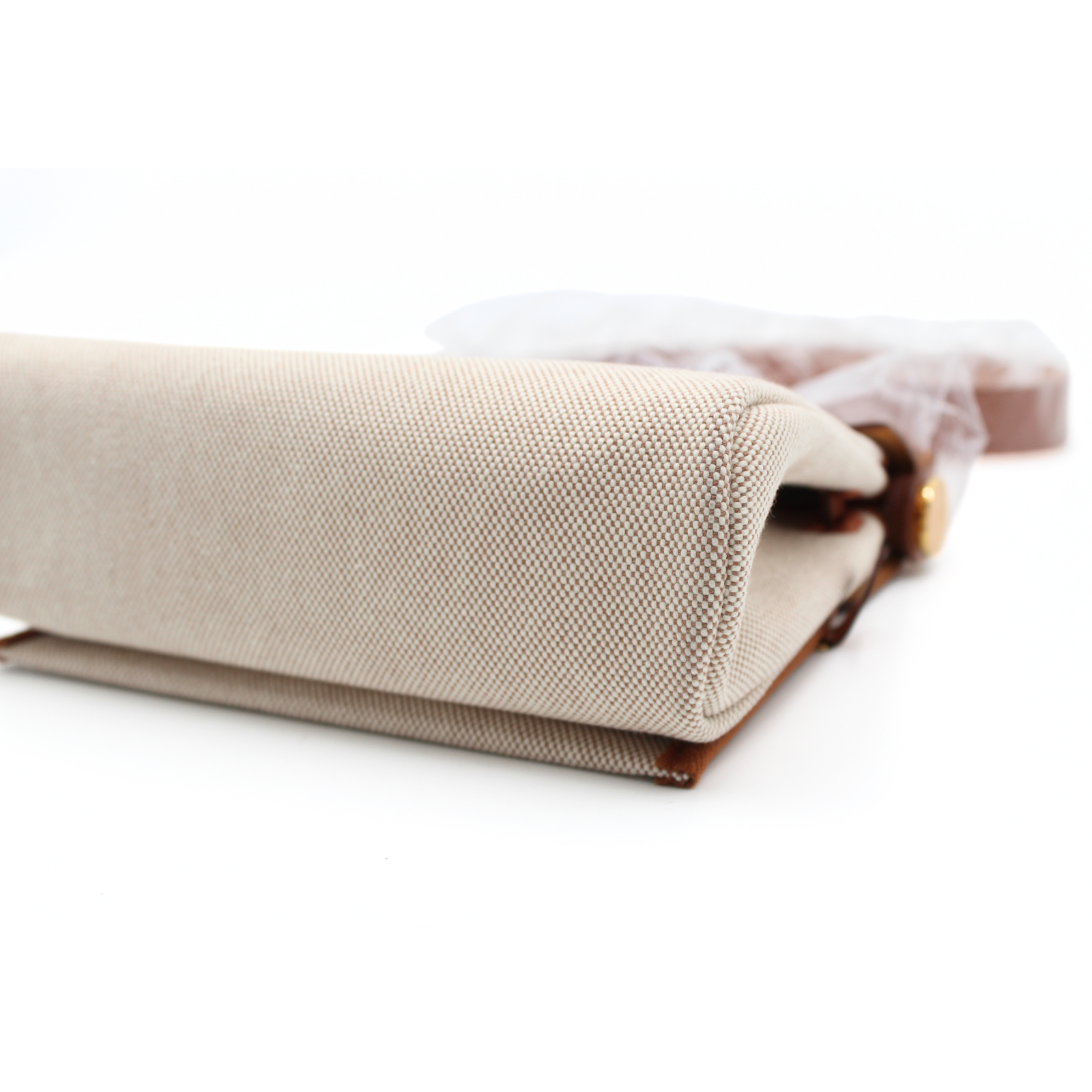 Herbag Zip 20 Toile H Viking Ecru + Beige Crossbody Bag