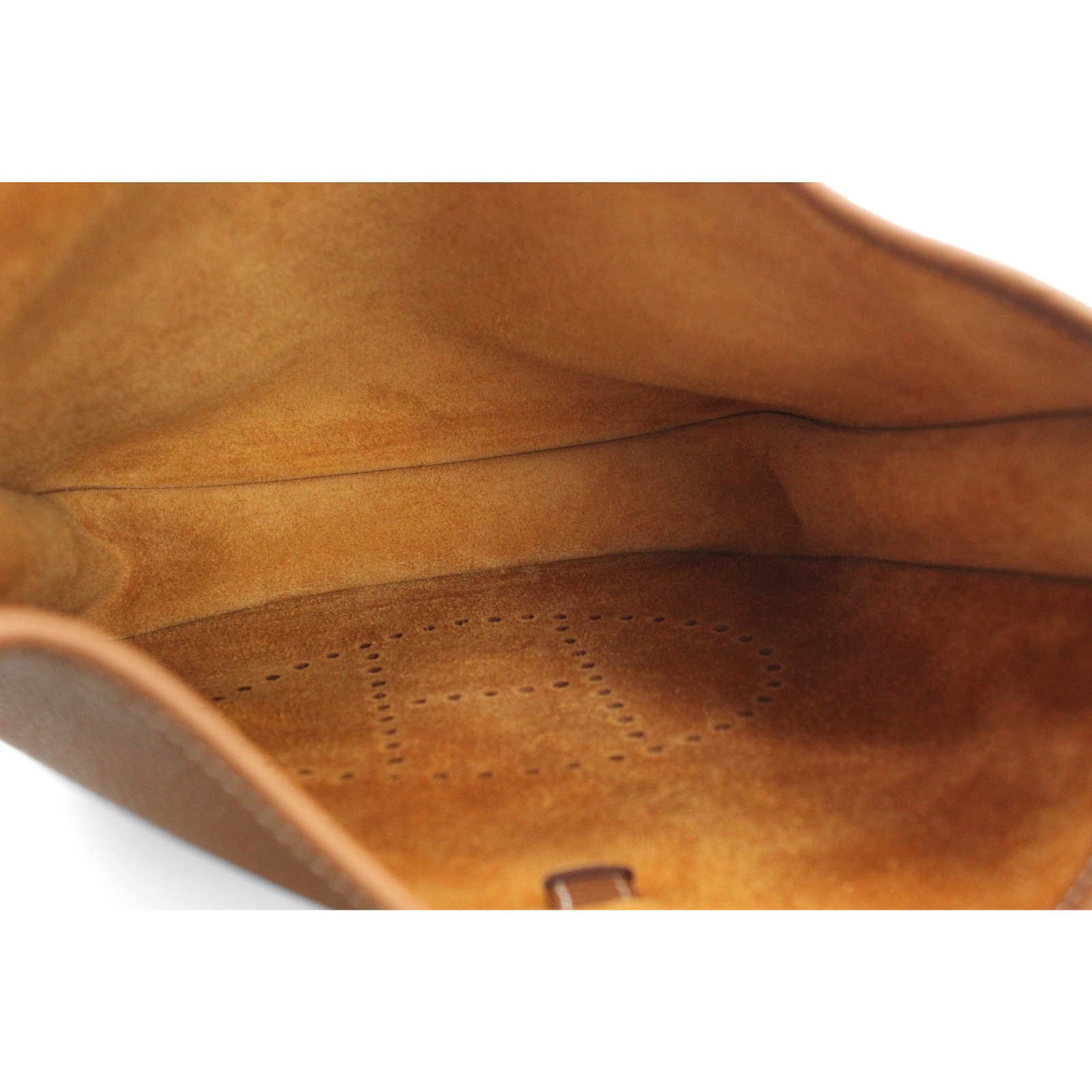 Evelyne 3 PM Taurillon Clemence Gold Crossbody Bag