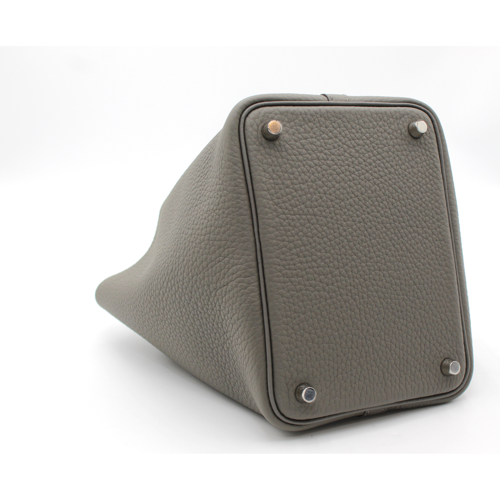 Picotin Lock 18 Taurillon Clemence Gris Meyer Handbag
