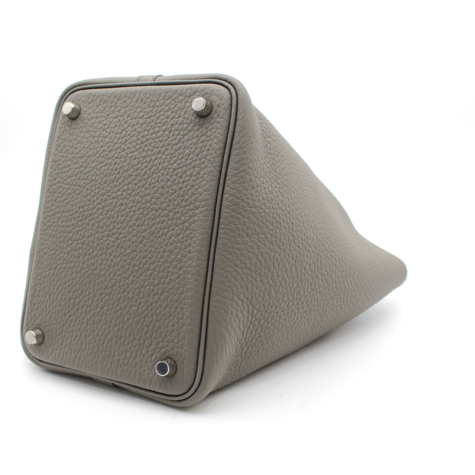 Picotin Lock 18 Taurillon Clemence Gris Meyer Handbag
