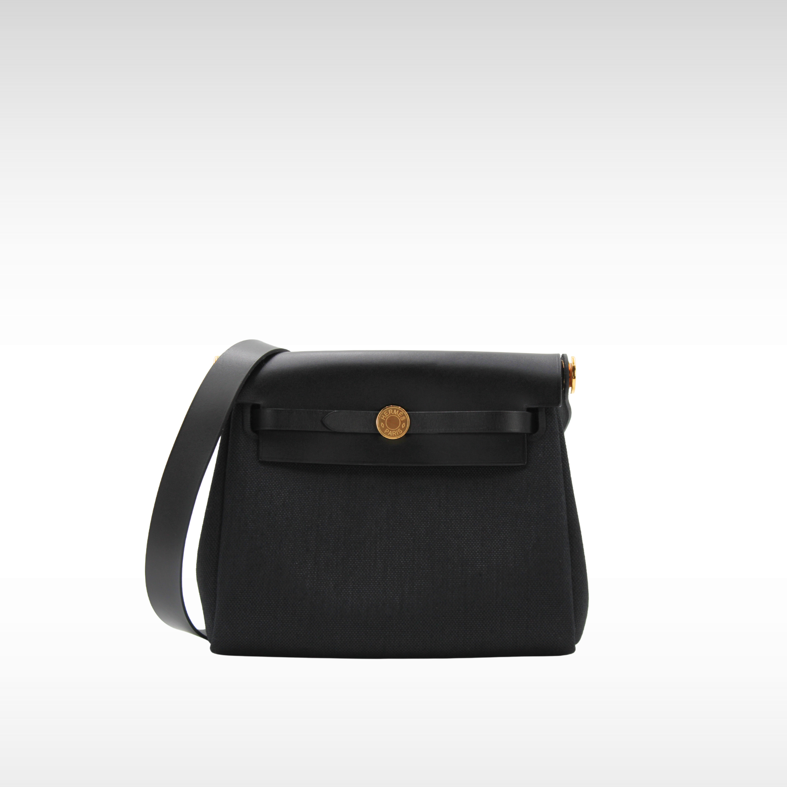 Herbag Zip 20 Toile Militaire Black Crossbody Bag