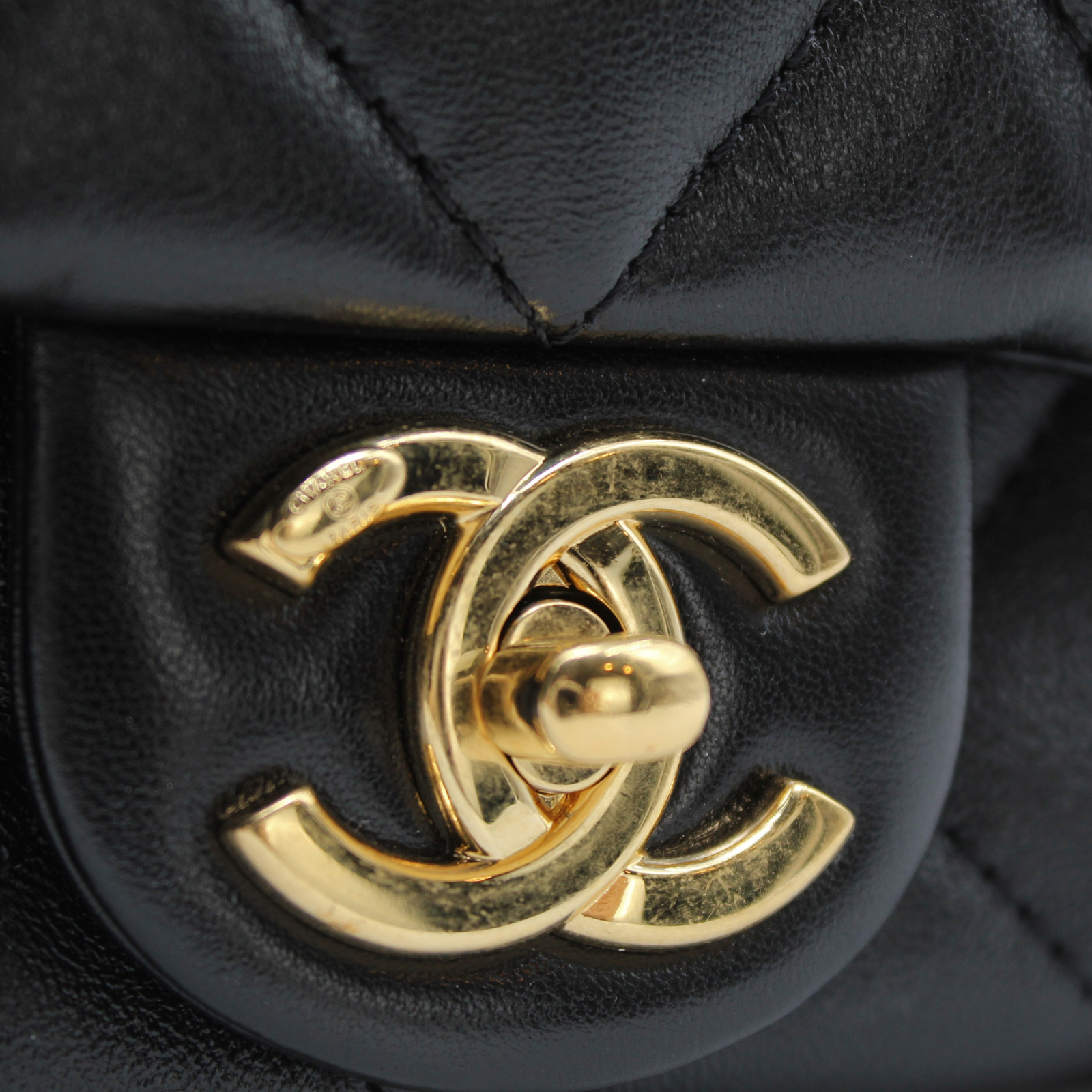 Funky Town Small Matelasse Lamb Black Shoulder Bag