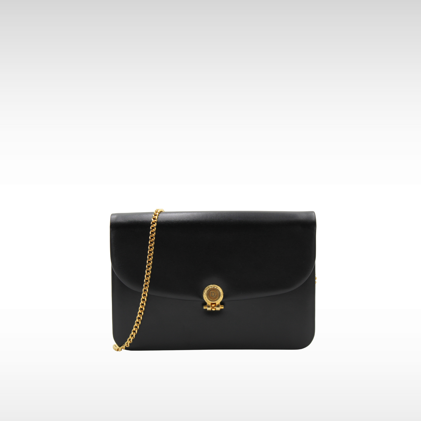 Calf Black Shoulder Bag