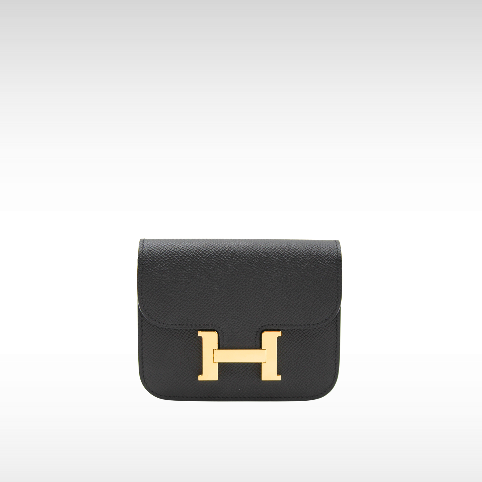 Constance Slim Epsom Black Wallet