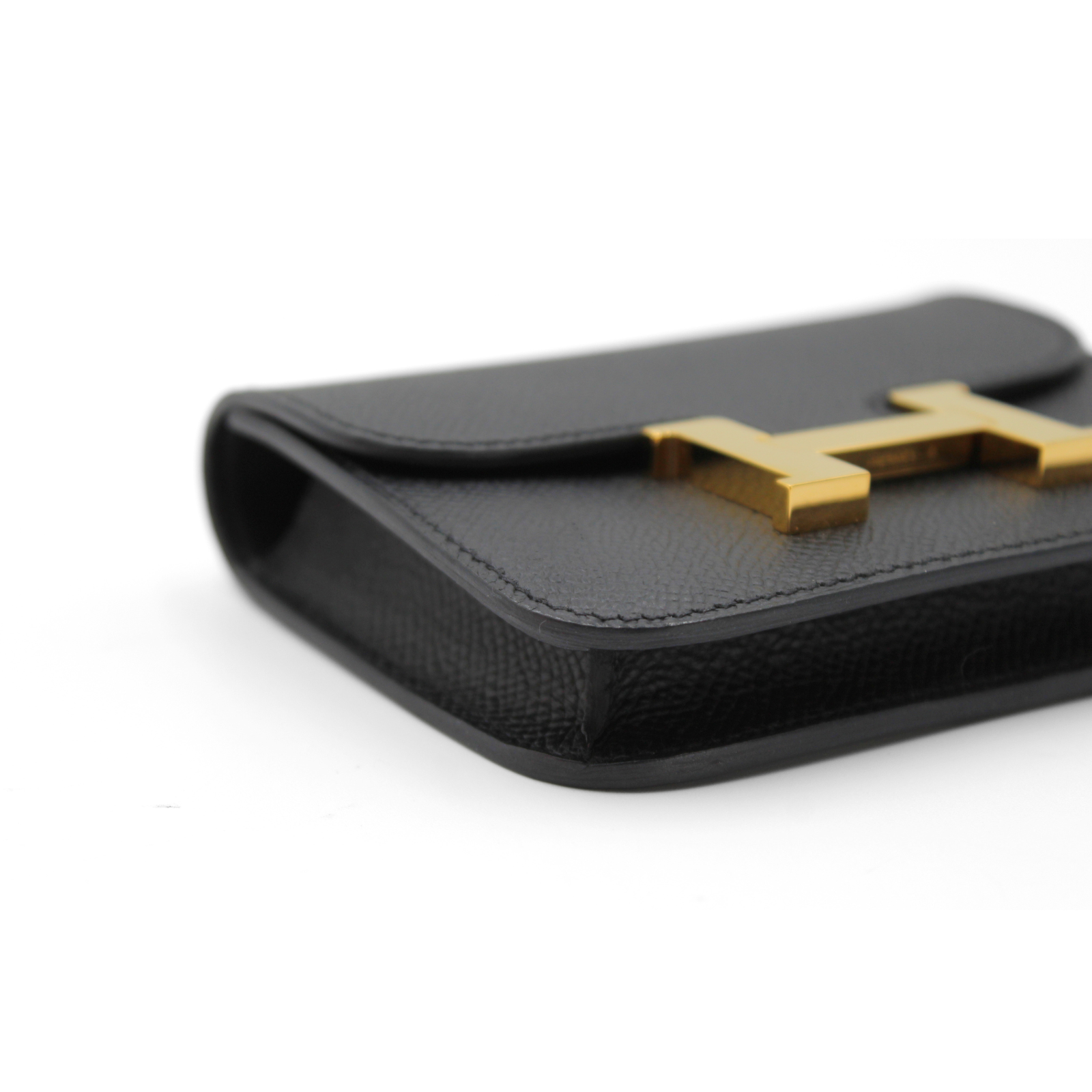 Constance Slim Epsom Black Wallet