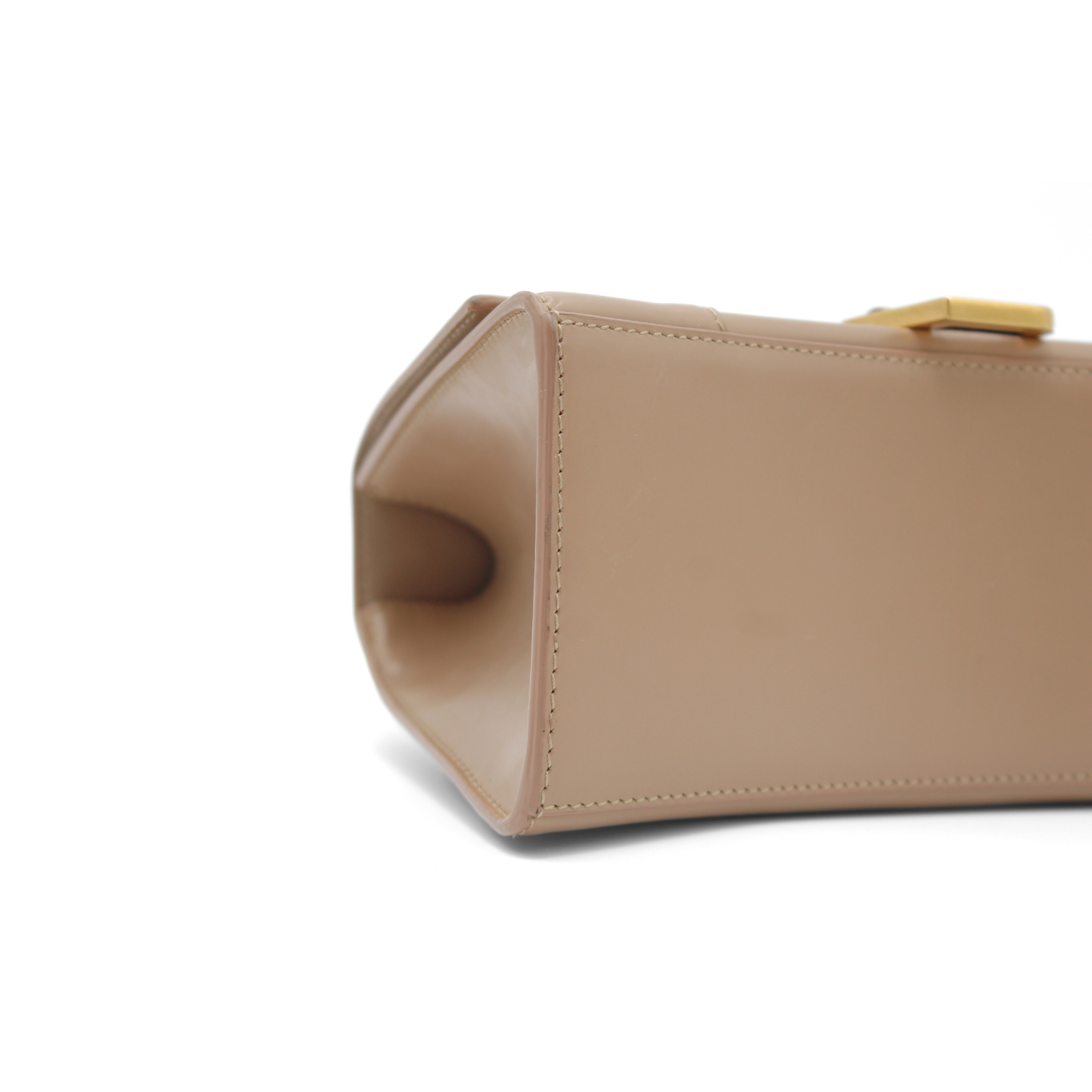 Hourglass Small Calf Beige Handbag