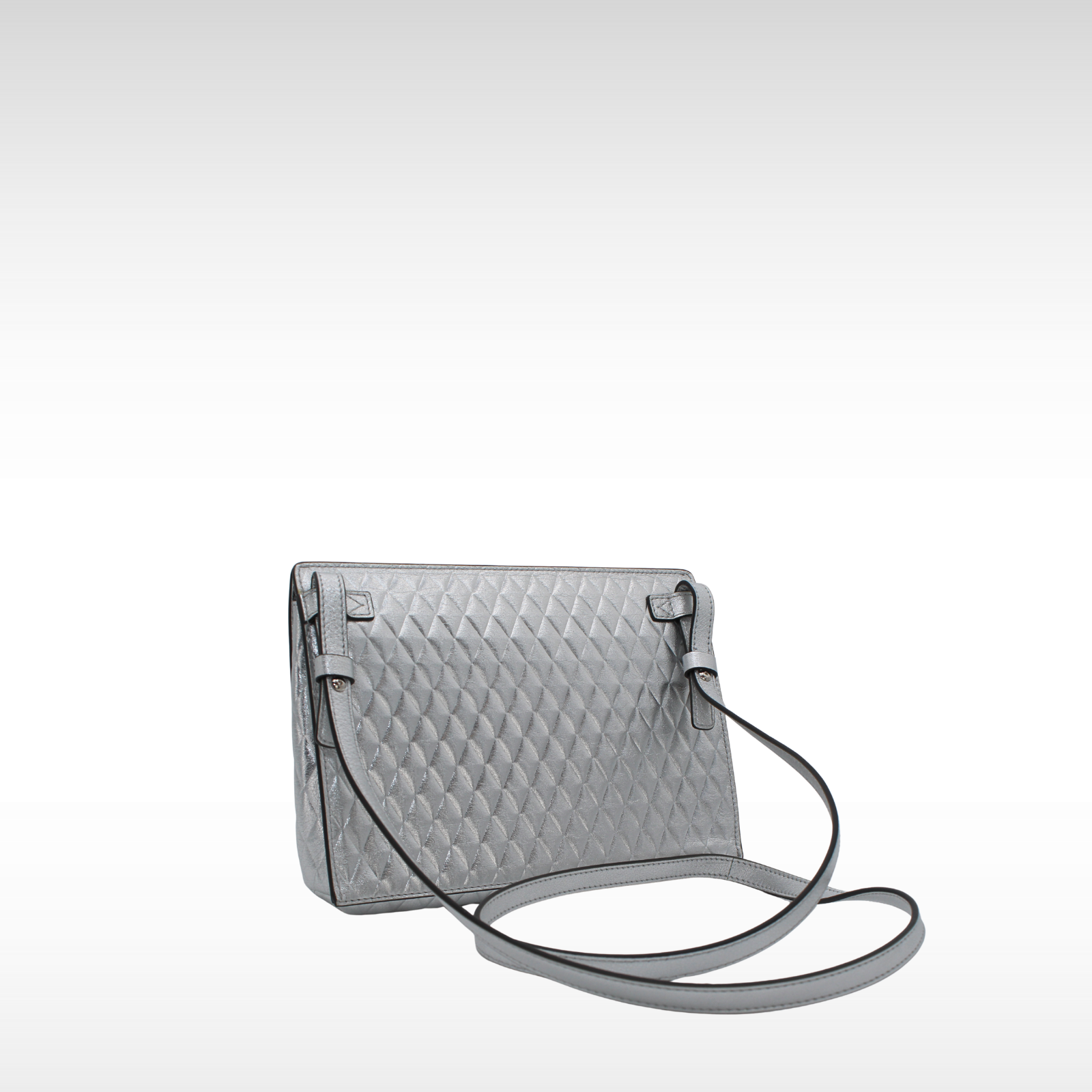 Calf Silver Shoulder Bag