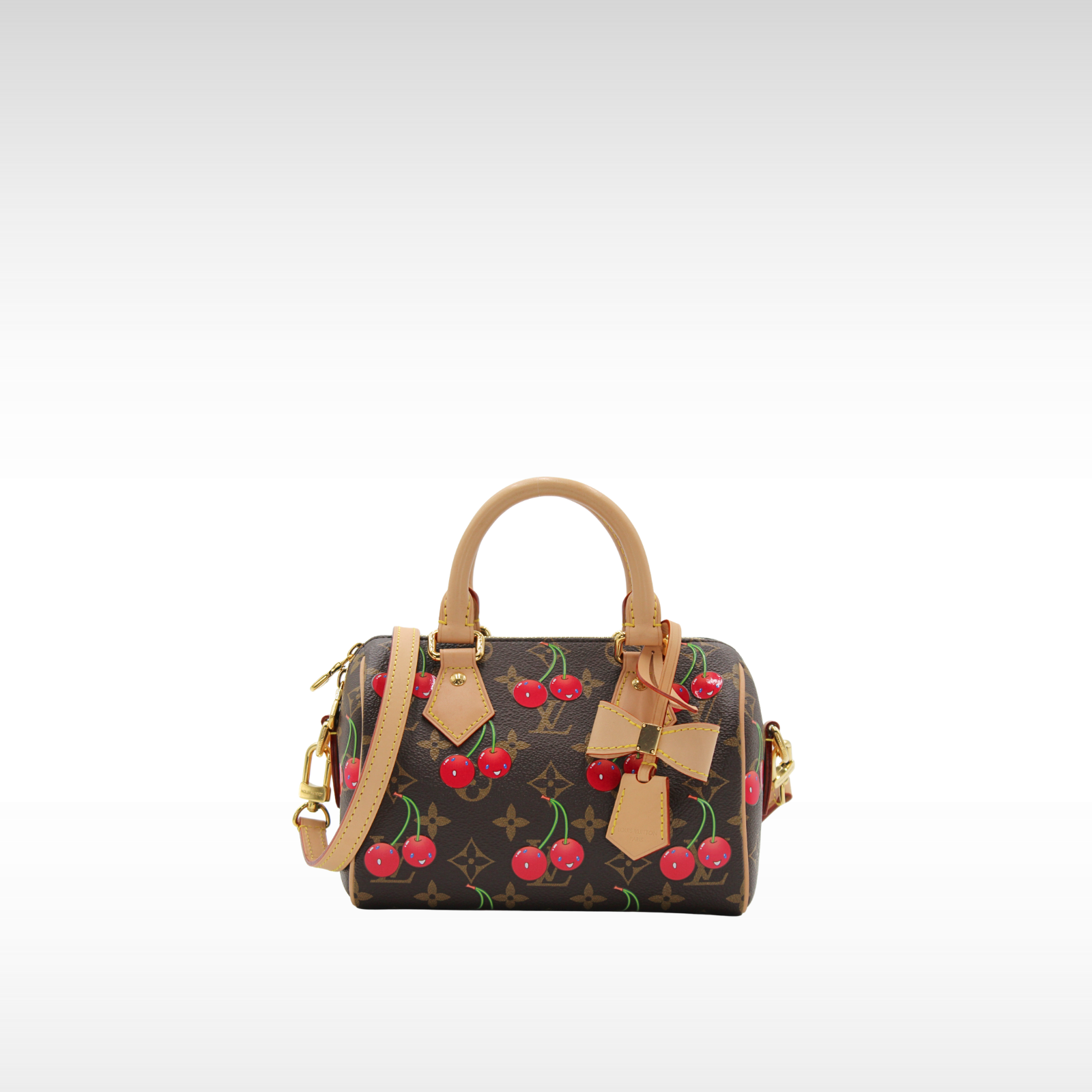 Speedy Bandouliere 20 Louis Vuitton x Takashi Murakami Monogram Cherry Handag