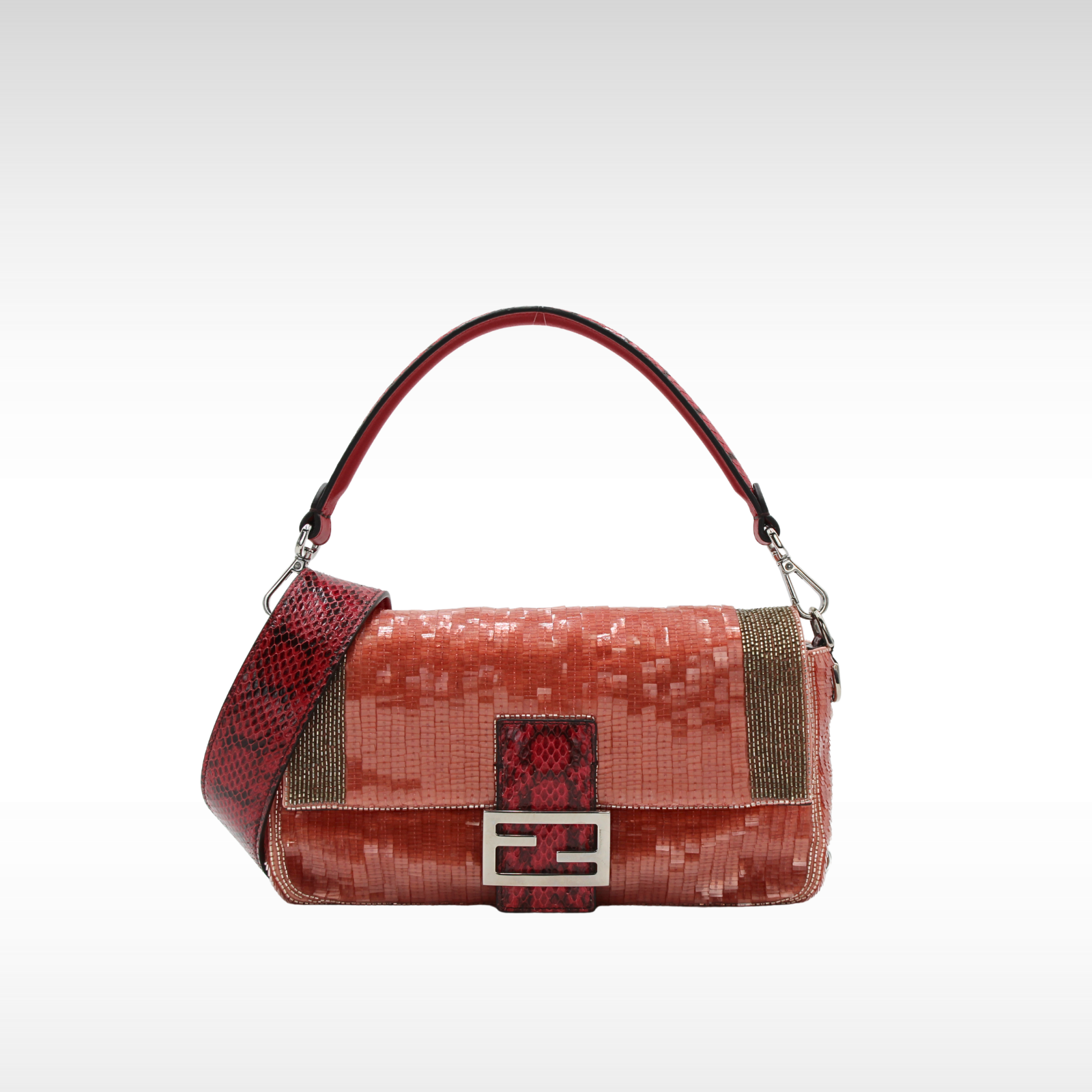 Baguette Sequin Pink Handbag