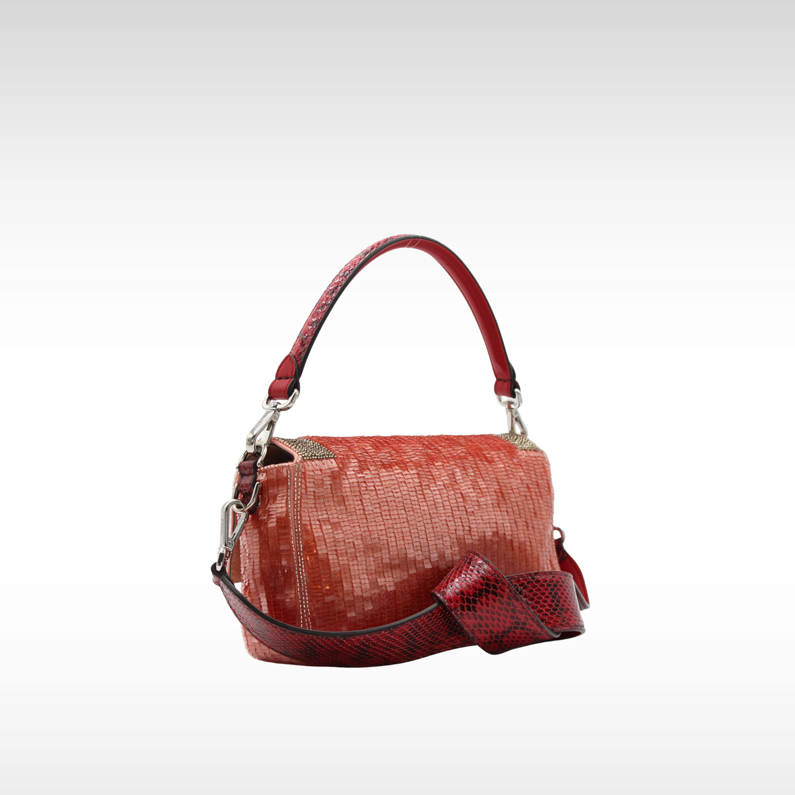 Baguette Sequin Pink Handbag
